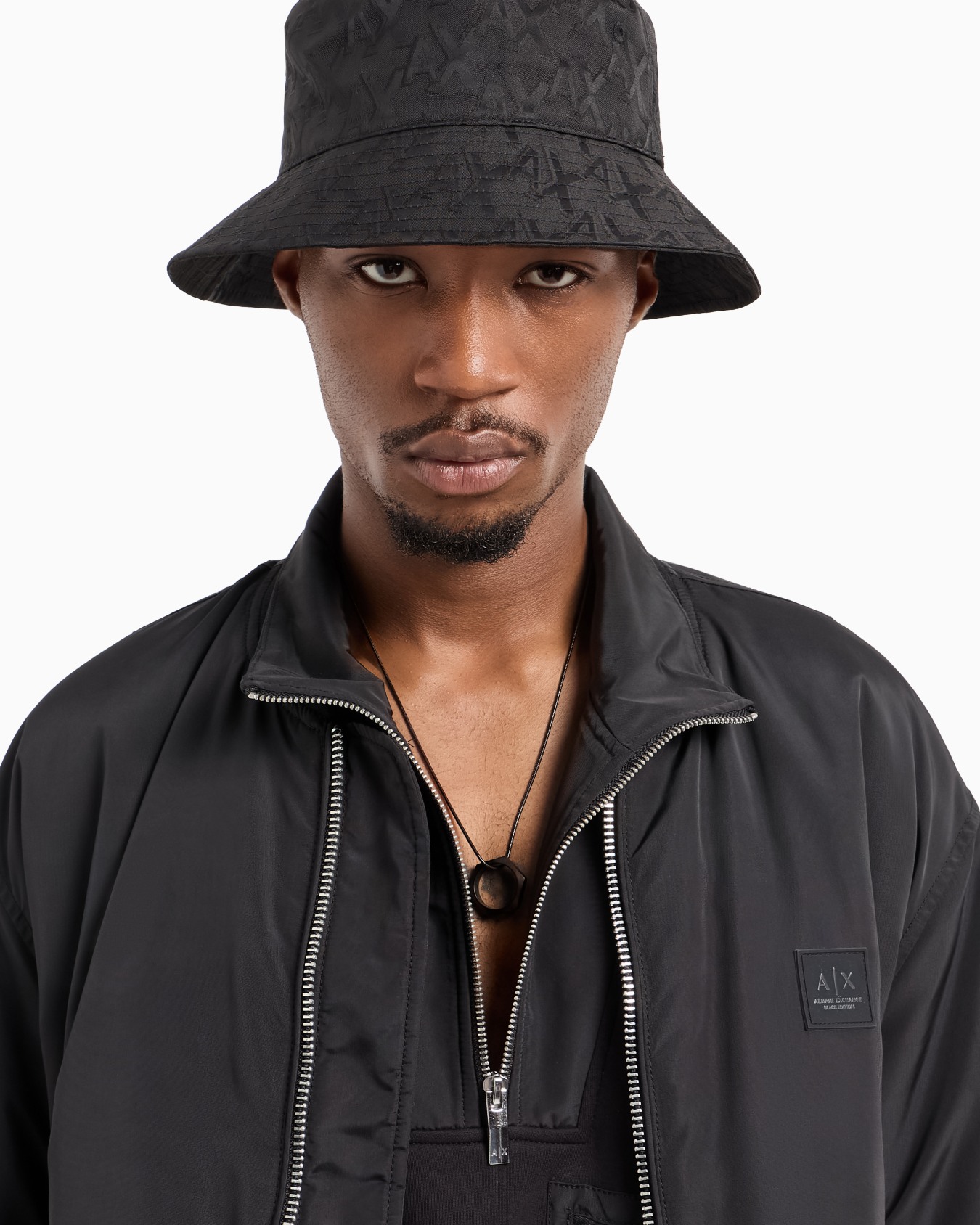 Bomber jacket in opaque fabric with velvet insert Slide 5