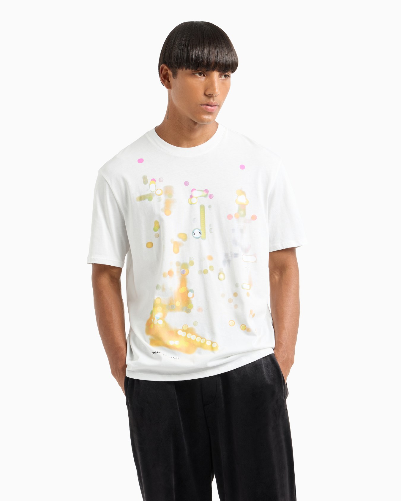  Organic Cotton Abstract Pattern Regular Fit T-Shirt Slide 1