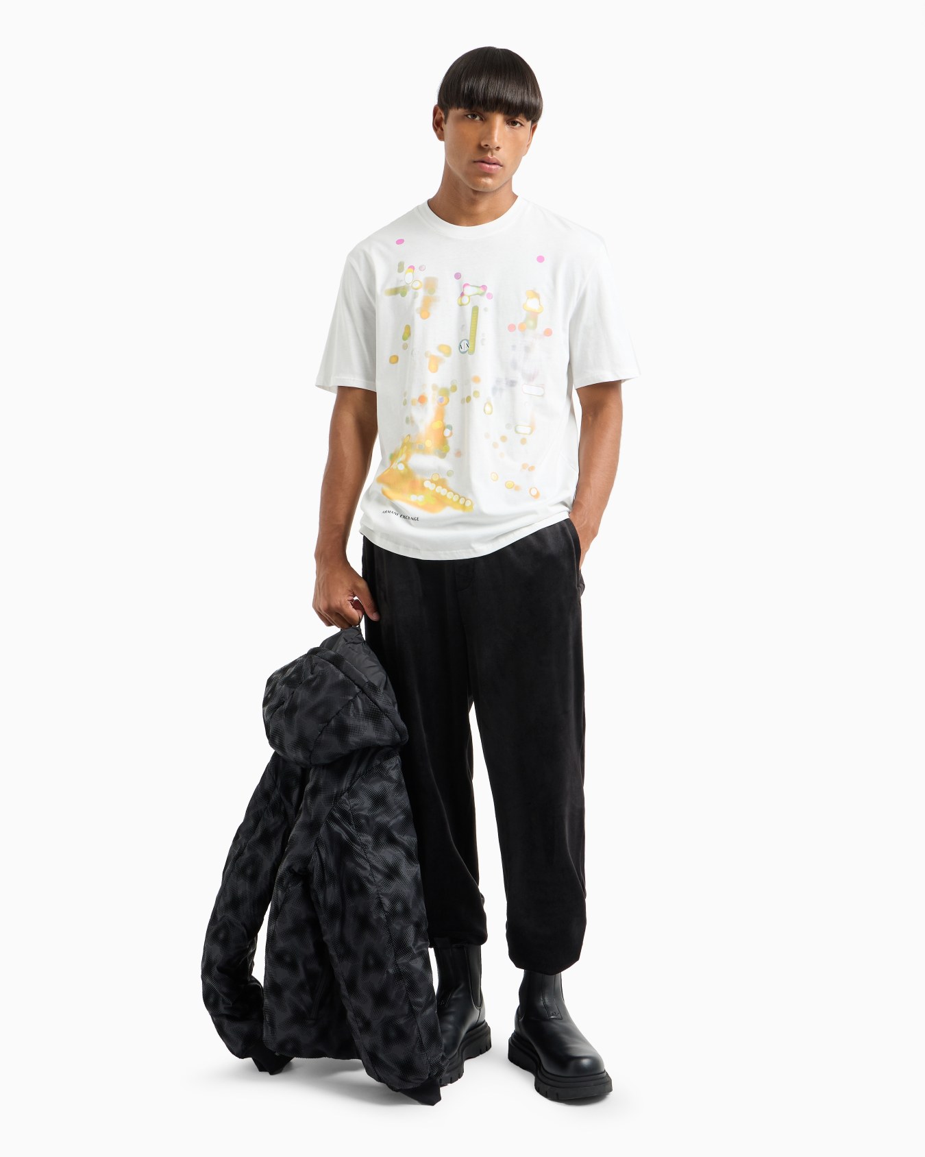  Organic Cotton Abstract Pattern Regular Fit T-Shirt Slide 3