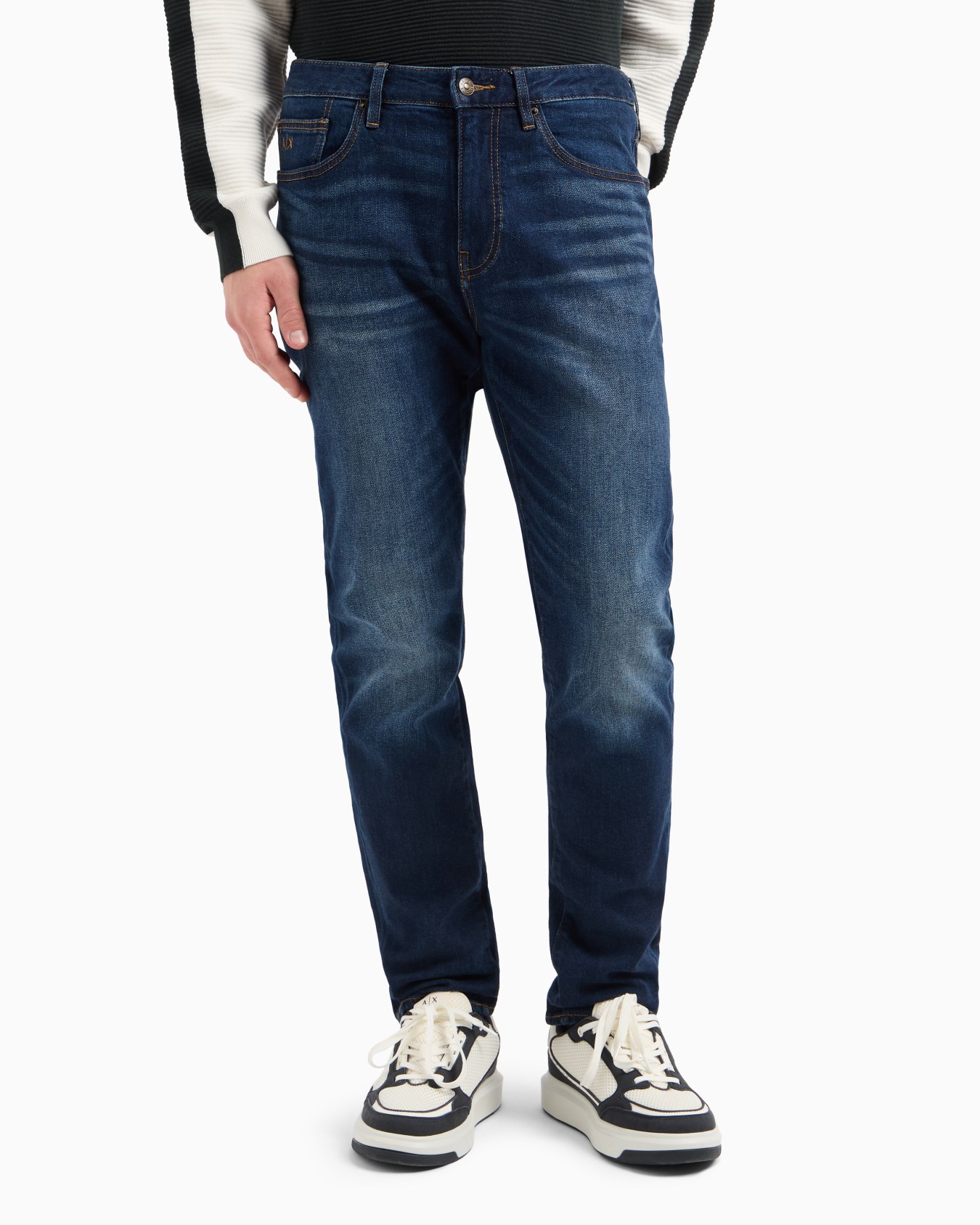 J14 skinny fit jeans in stone washed cotton denim Slide 3