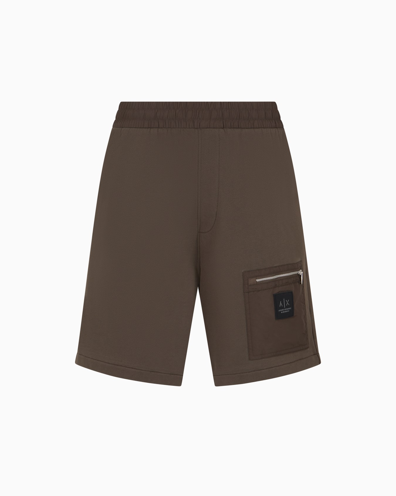 Bermudas de felpa de algodón con bolsillo en contraste Diapositiva 0