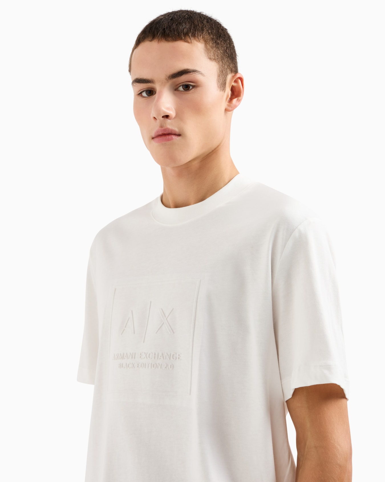 Regular fit T-shirt with maxi logo embroidery Slide 4