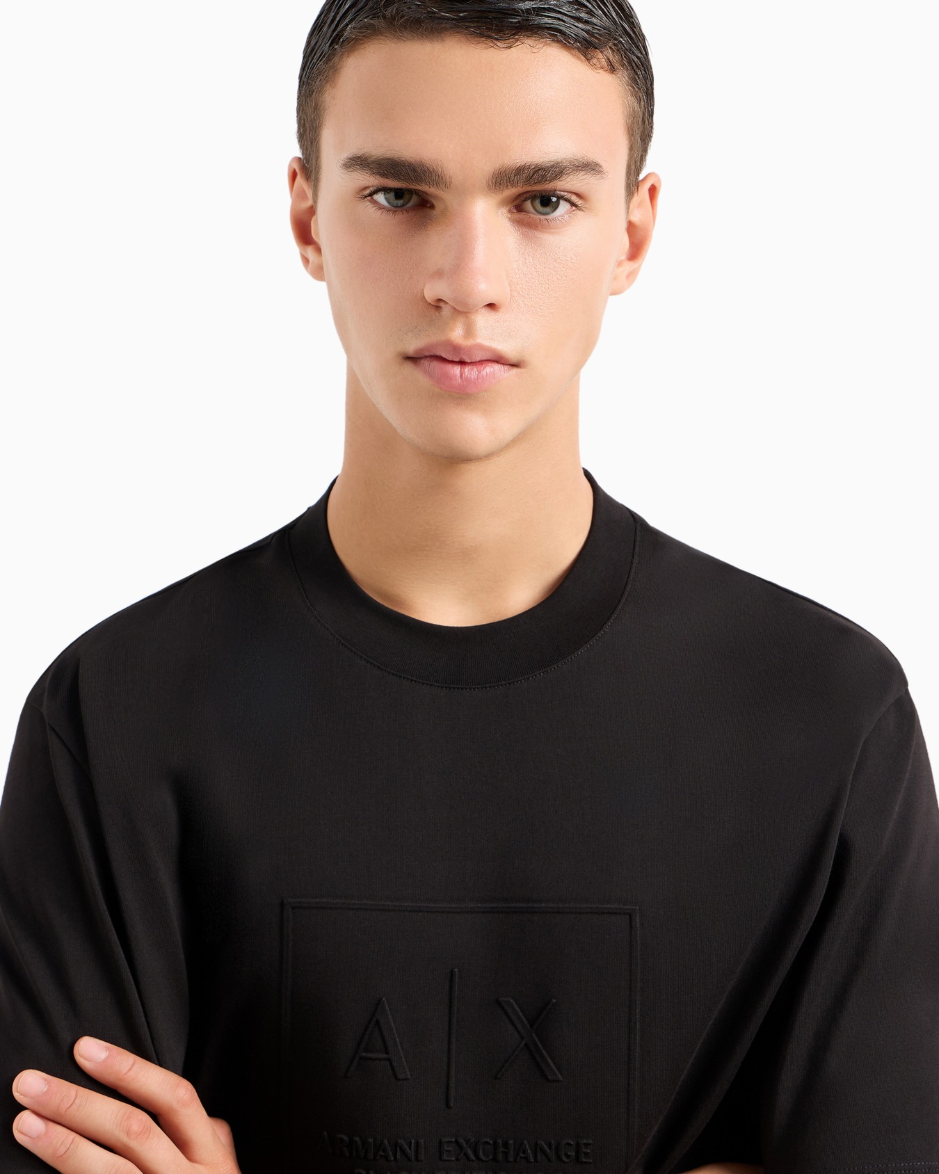 Regular fit T-shirt with maxi logo embroidery Slide 4