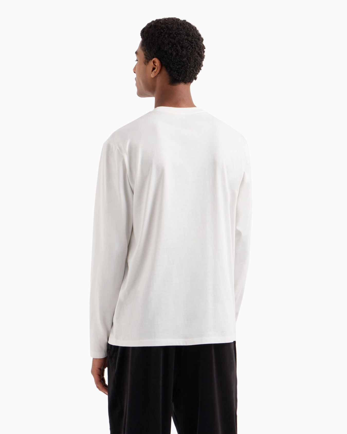 Long-sleeved T-shirt with faded logo Slide 2