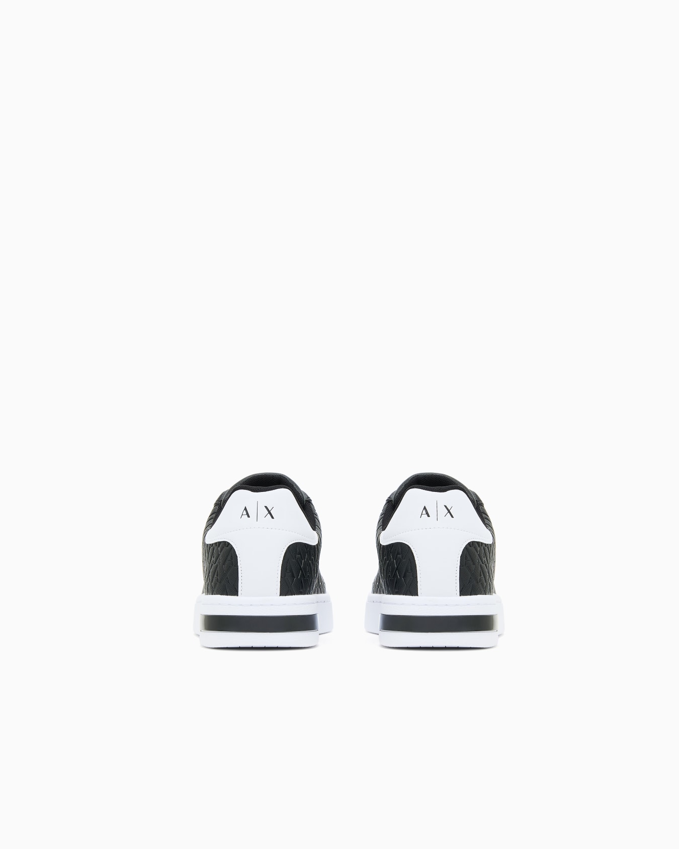 Lace-up sneakers with allover embossed logo Slide 3