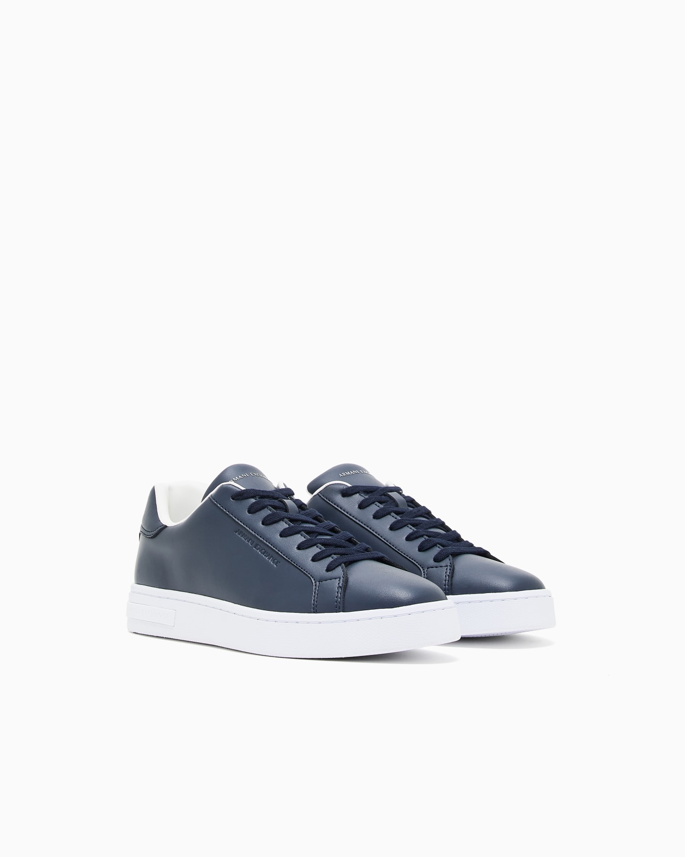 Leather sneakers with logo on the sole Slide 1