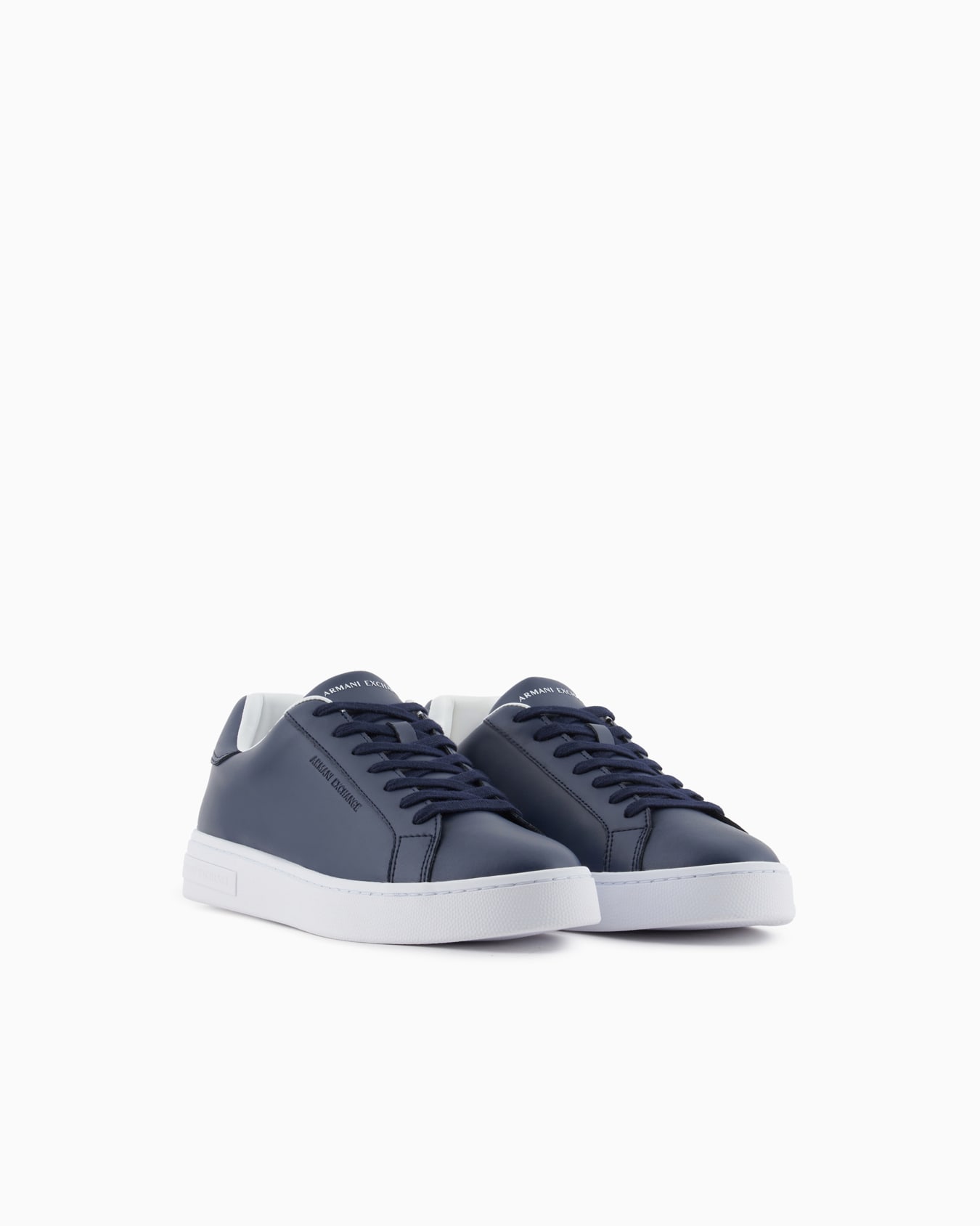Leather sneakers with logo on the sole Slide 1