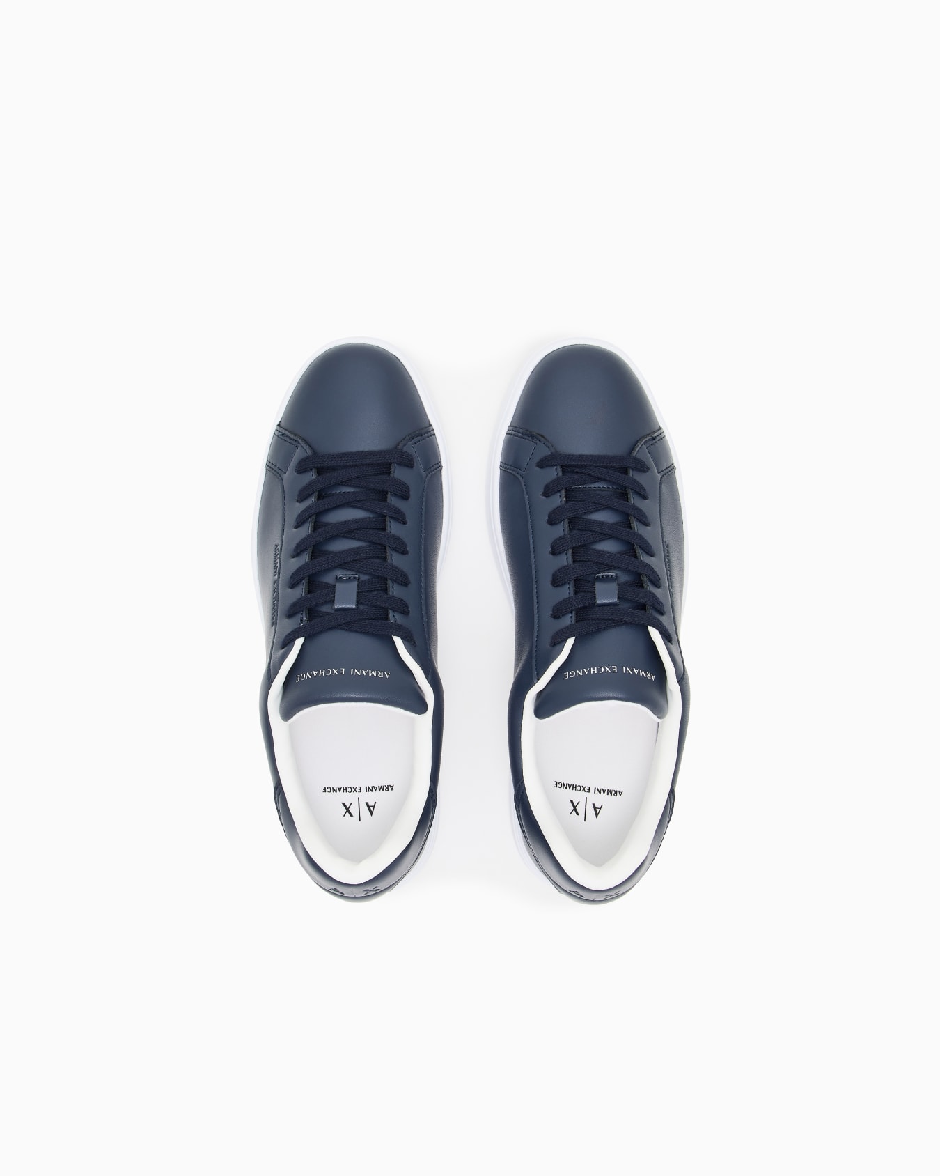 Leather sneakers with logo on the sole Slide 2