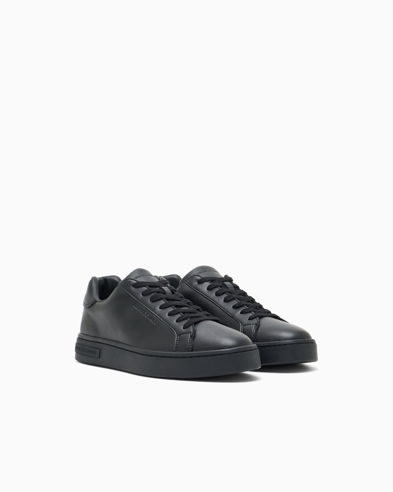 Leather sneakers with logo on the sole Slide 1