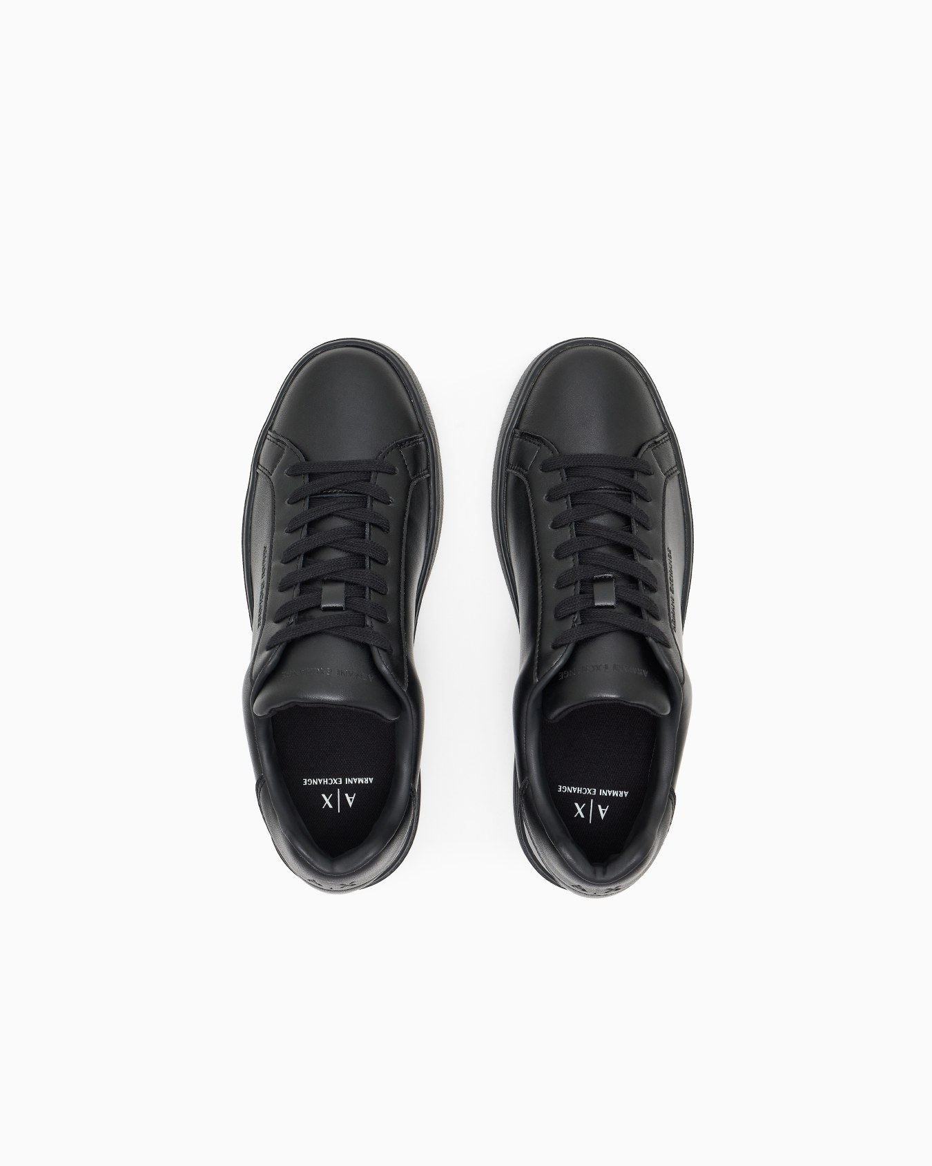 Leather sneakers with logo on the sole Slide 2