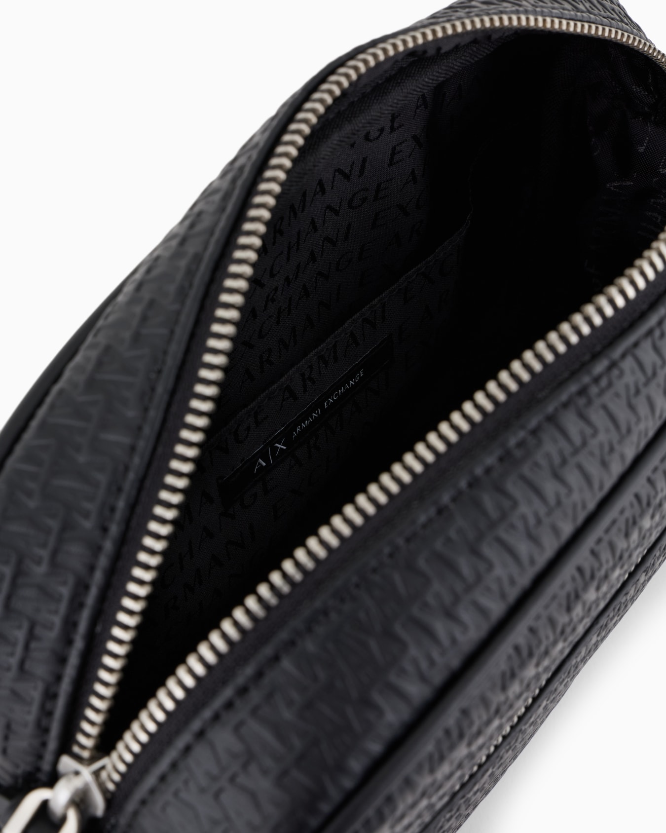 Shoulder bag with allover monogram logo Slide 3