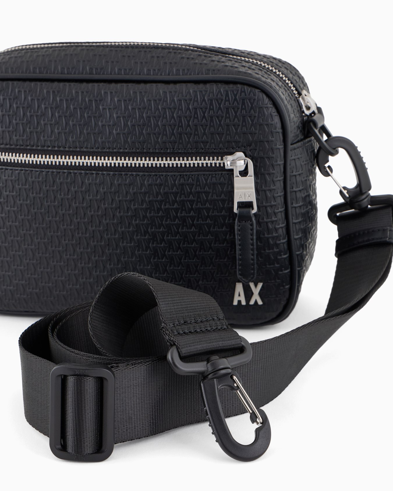Shoulder bag with allover monogram logo Slide 4