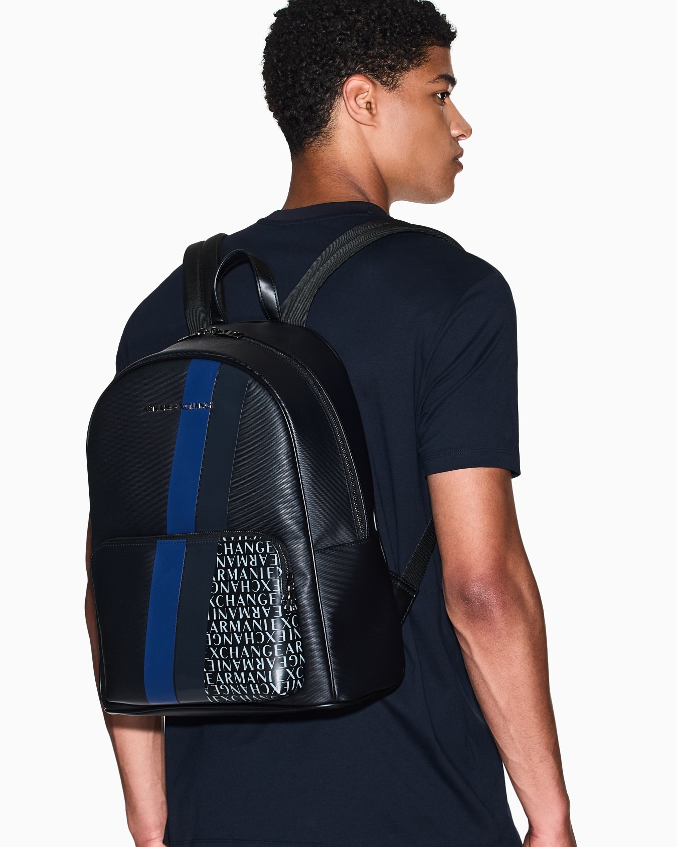 Backpack with monogram and stripes Slide 5