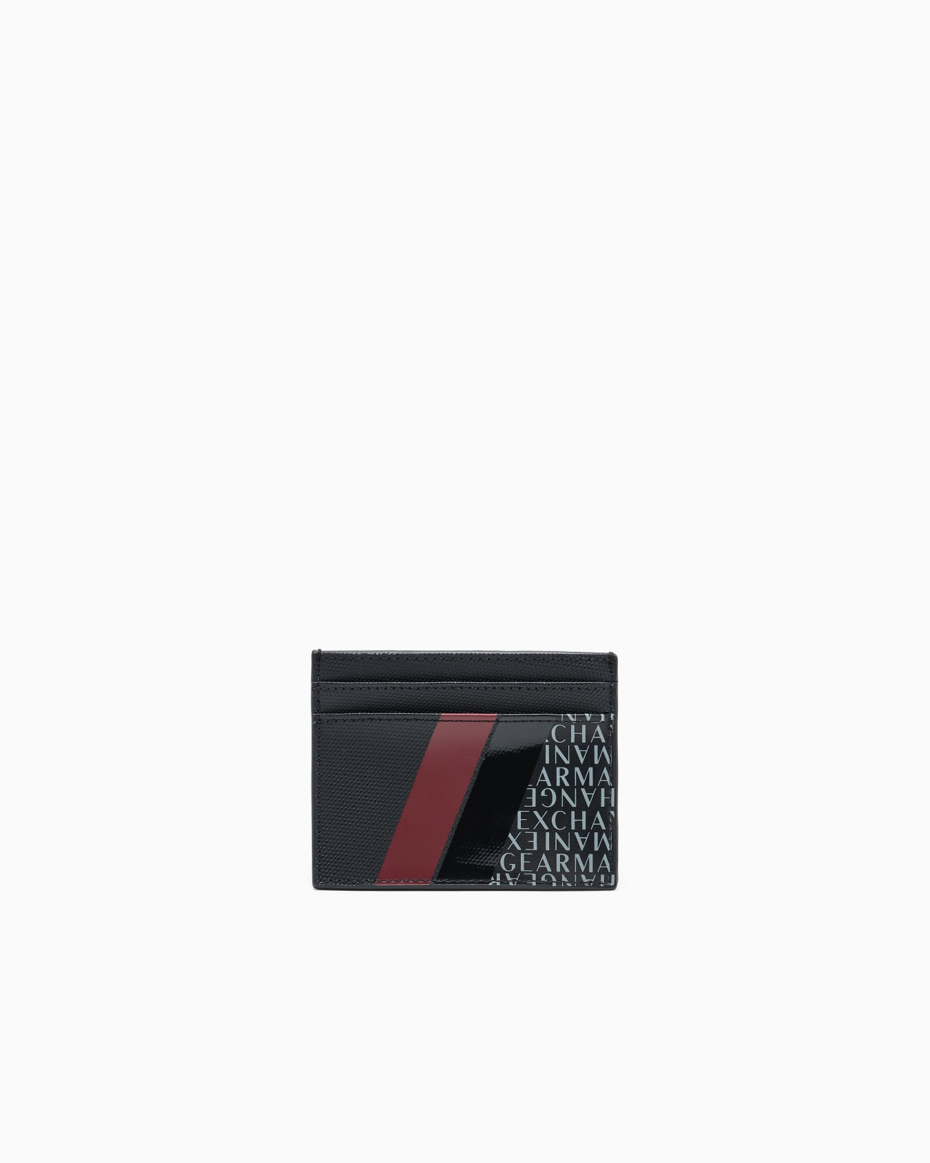 Card holder with monogram and stripes Slide 0