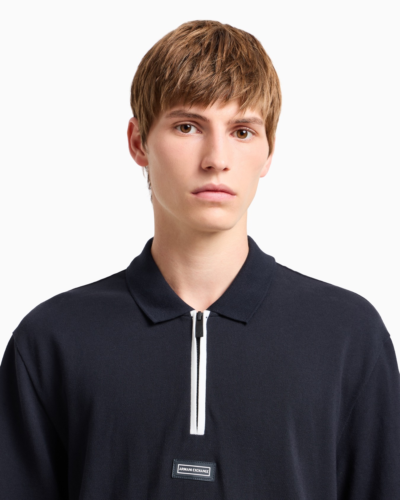 Armani zip polo discount