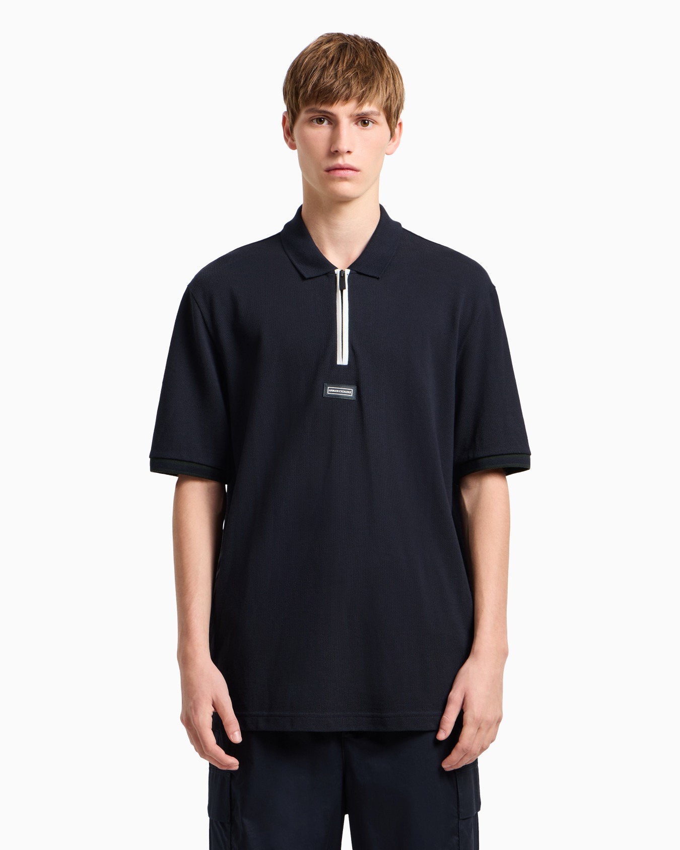 Regular fit polo with zip Slide 3