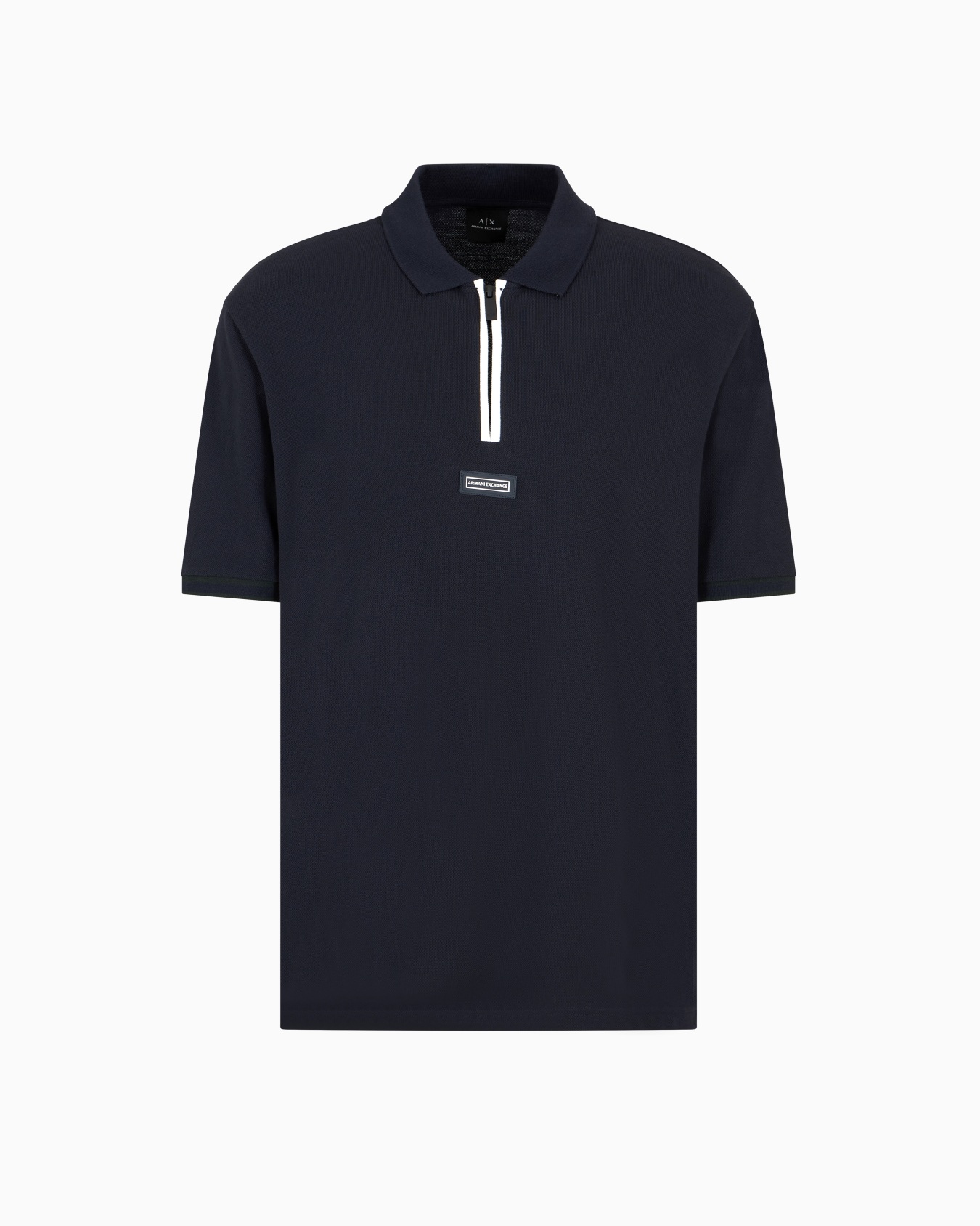 Regular fit polo with zip Slide 0