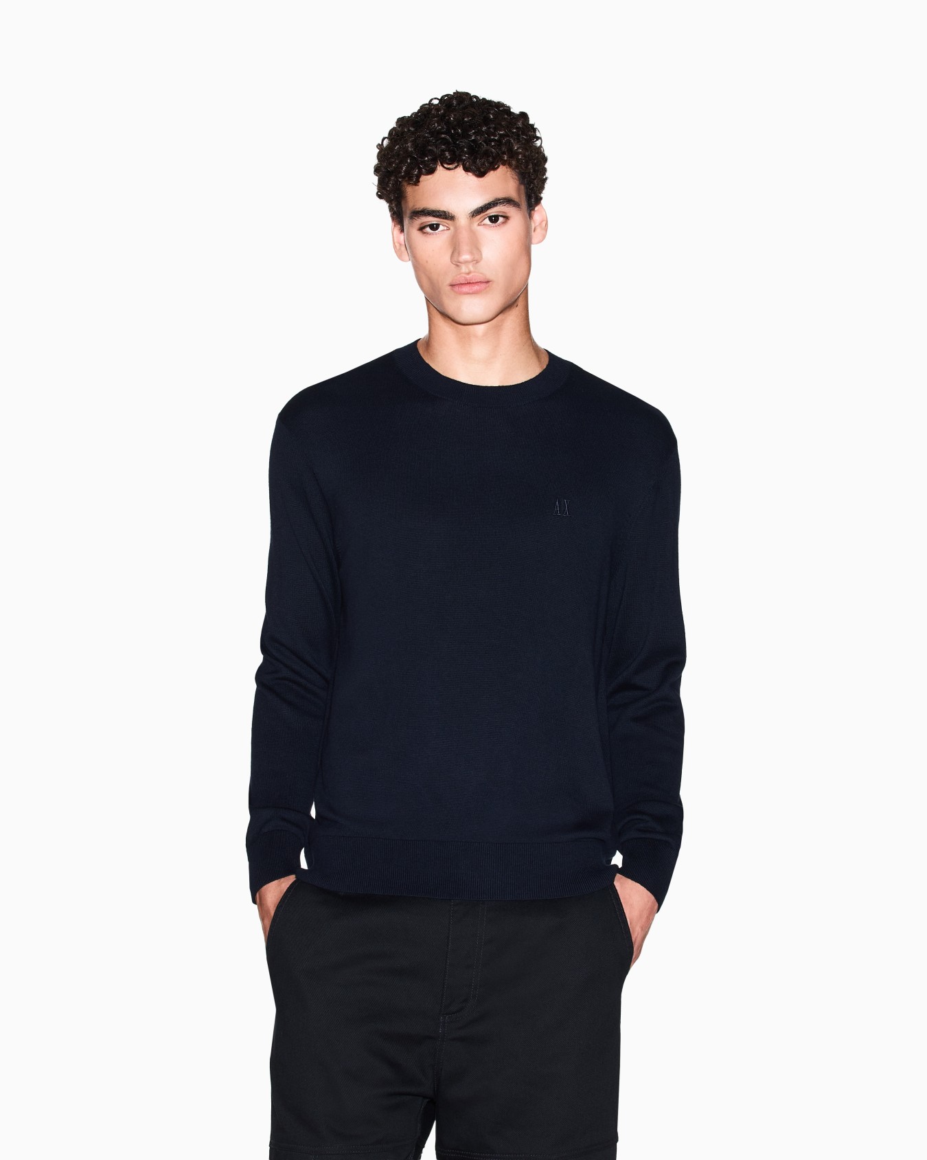  Pull ras du cou en coton mélangé Diapositive 3