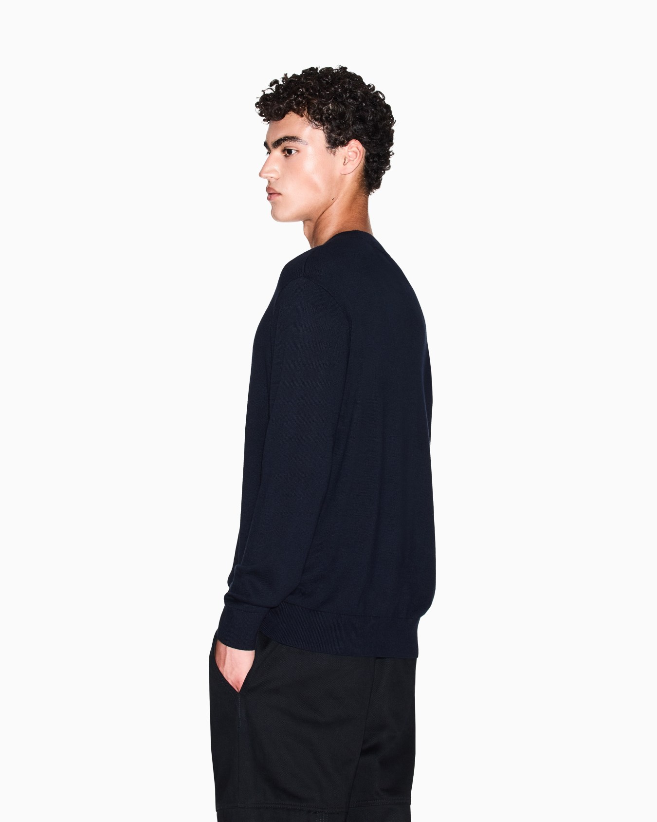  Pull ras du cou en coton mélangé Diapositive 2