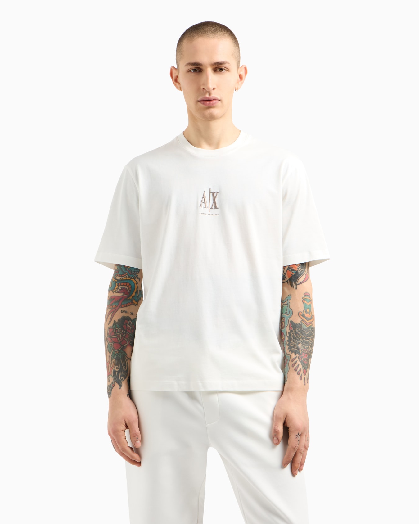 Regular fit T-shirt with embroidered logo Slide 3