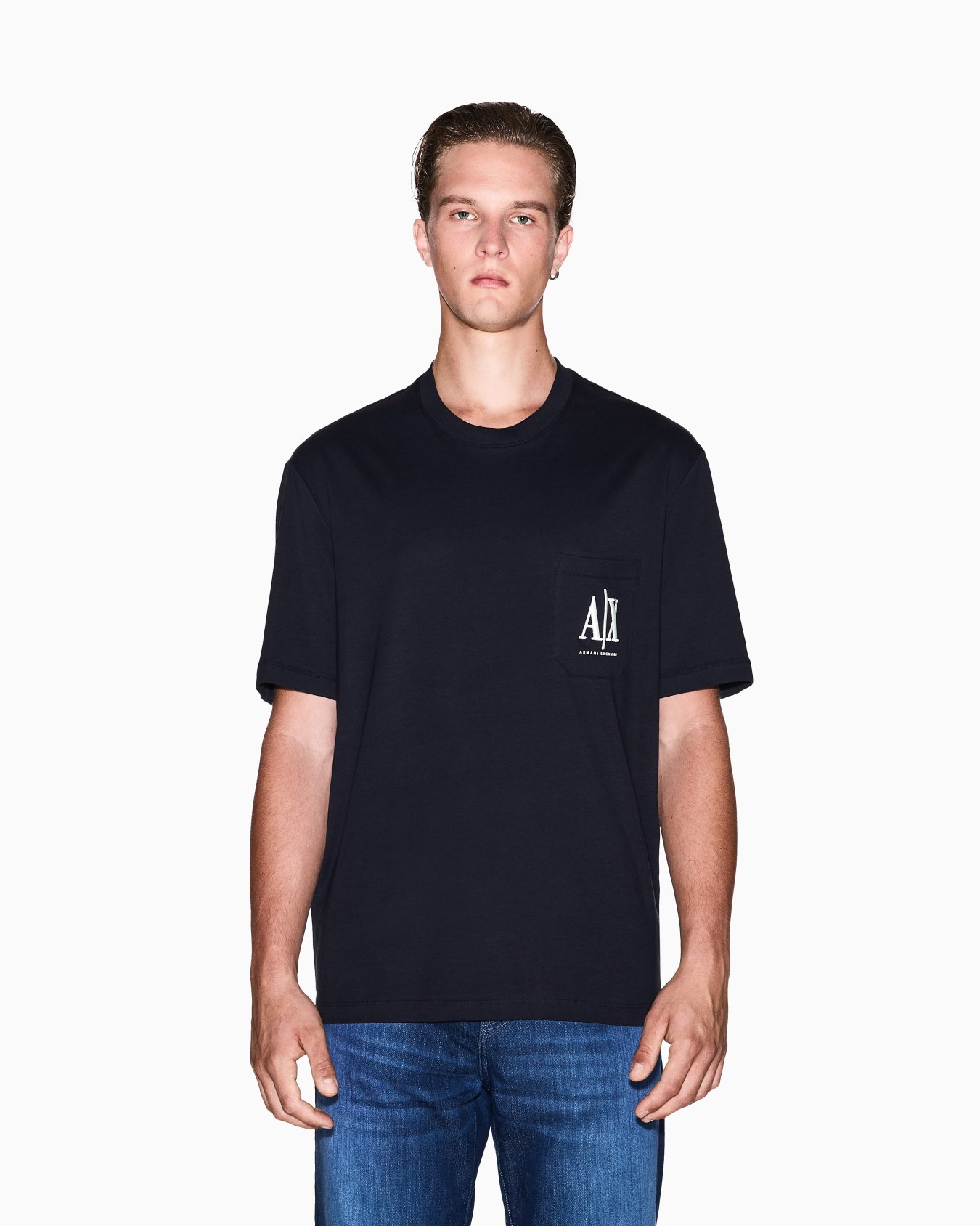 Regular fit T-shirt with pocket and logo Diapositiva 3
