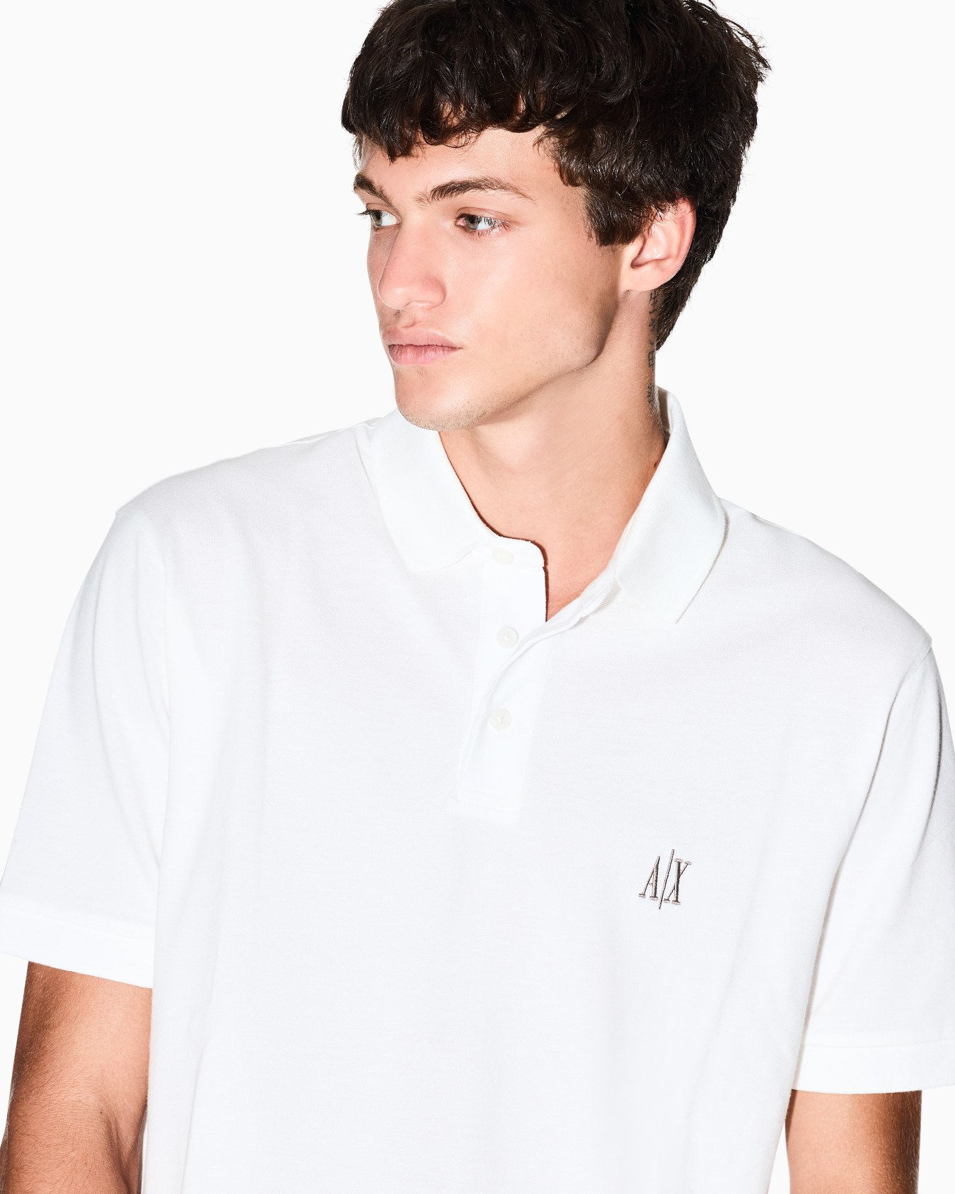 Regular fit cotton polo with logo Slide 4