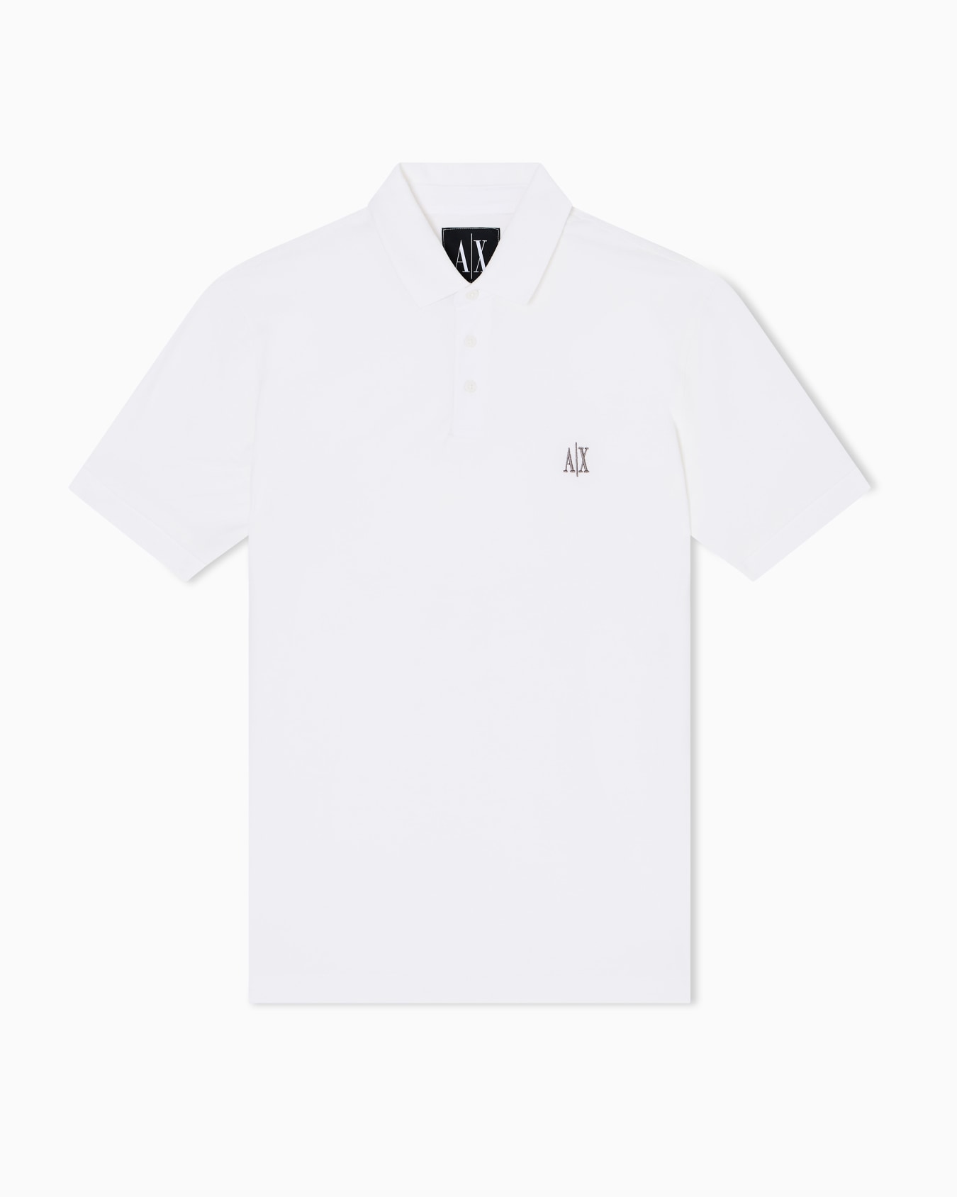 Regular fit cotton polo with logo Diapositiva 0