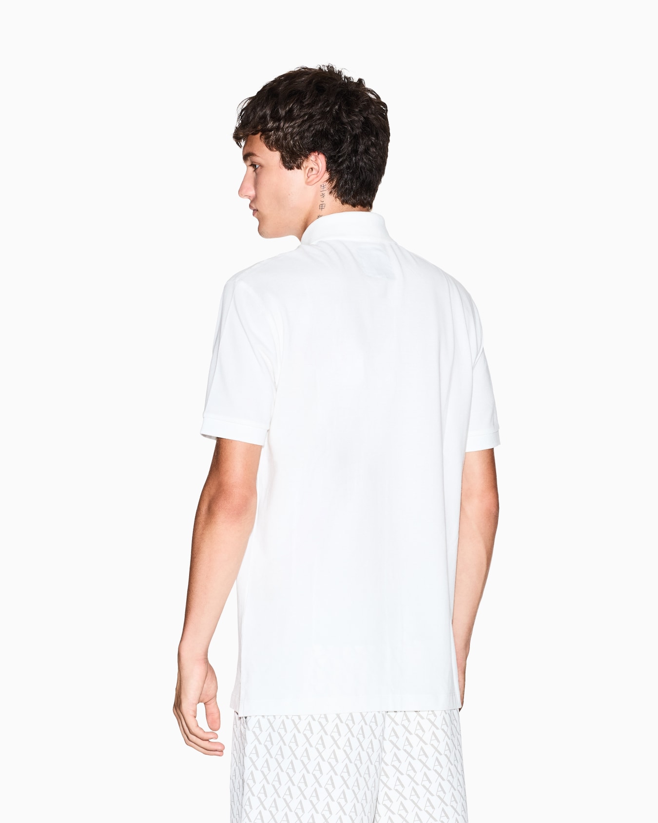 Regular fit cotton polo with logo Slide 2