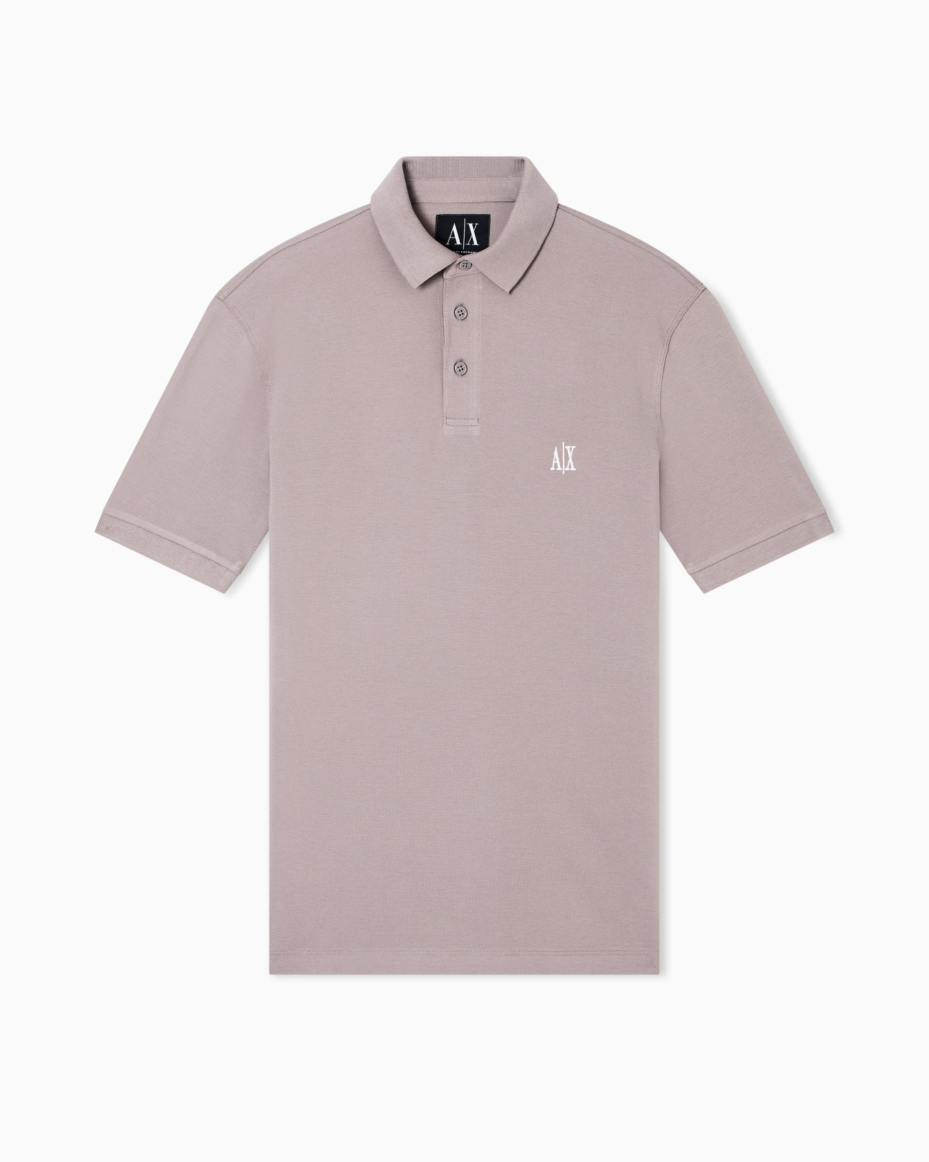 Regular fit cotton polo with logo Slide 0