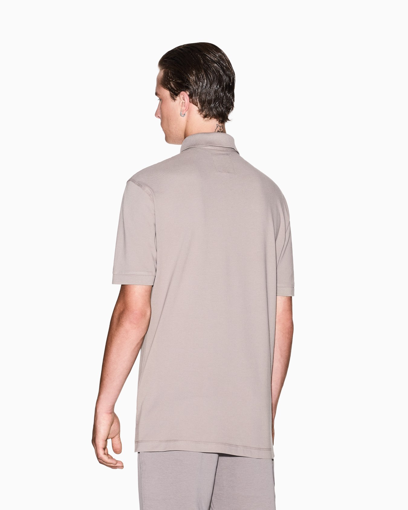 Regular fit cotton polo with logo Slide 2