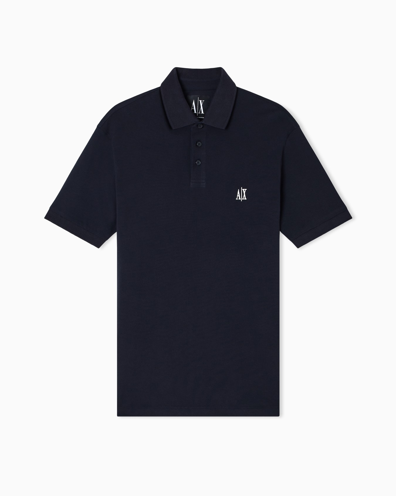 Regular fit cotton polo with logo Slide 0
