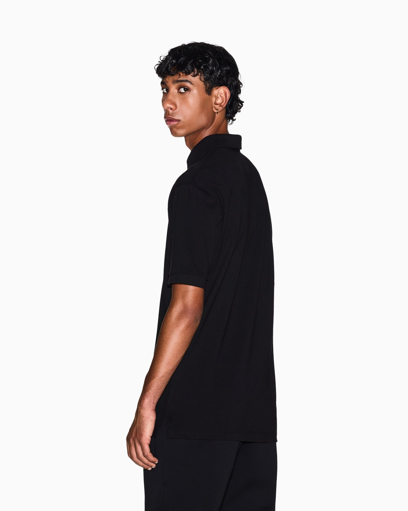 Regular fit cotton polo with logo Diapositiva 3