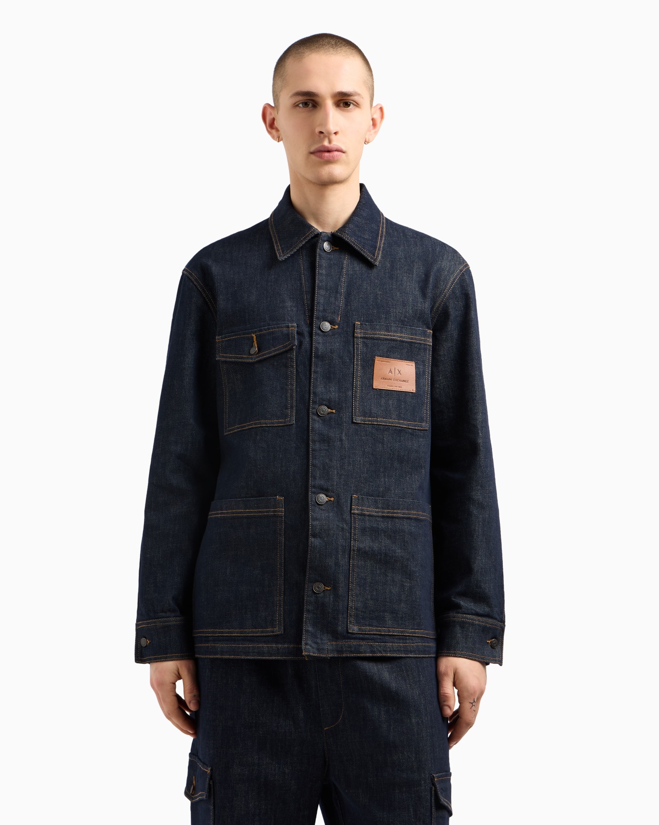 Armani Jeans Fade Mouton Jacket, Faux Mouton Jacket, XL