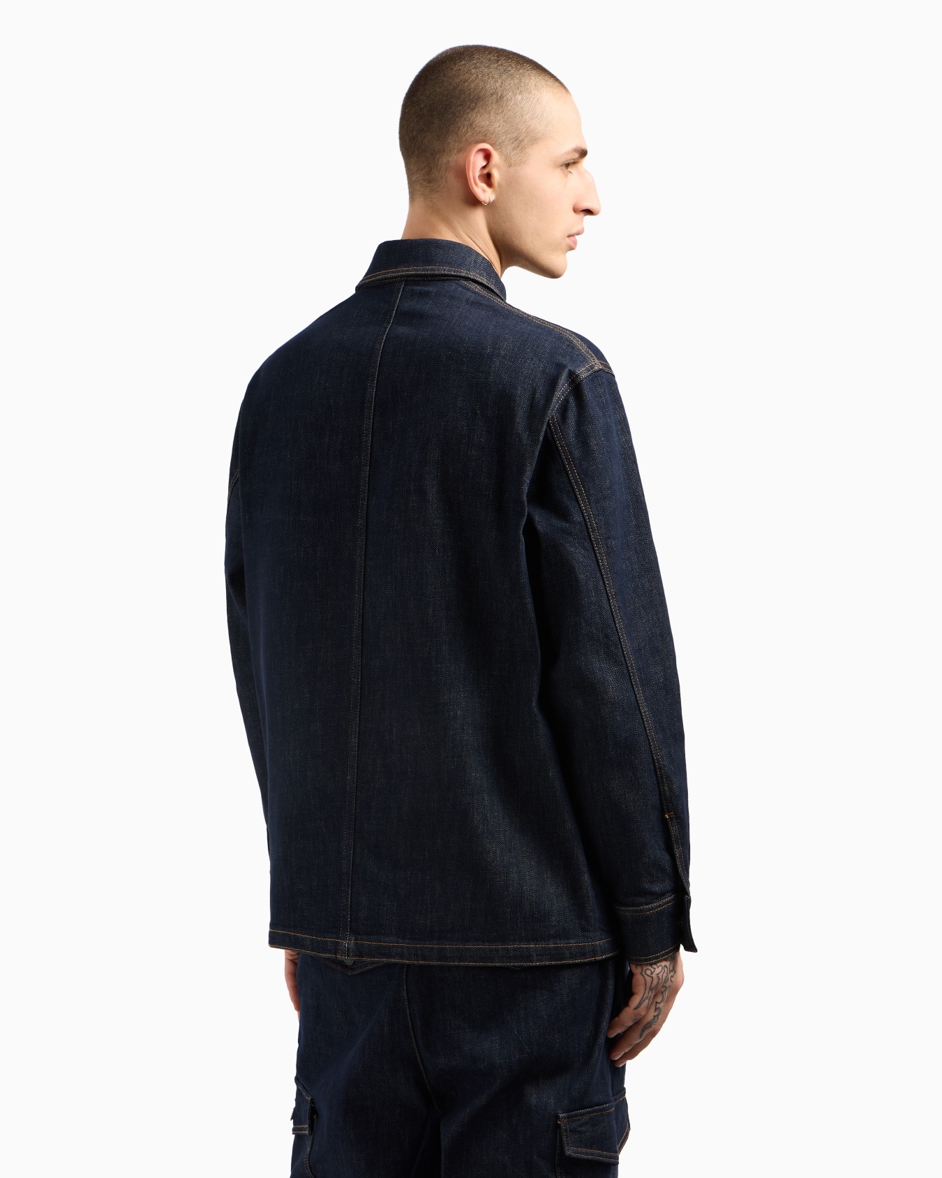 Denim jacket with logo patch Slide 2
