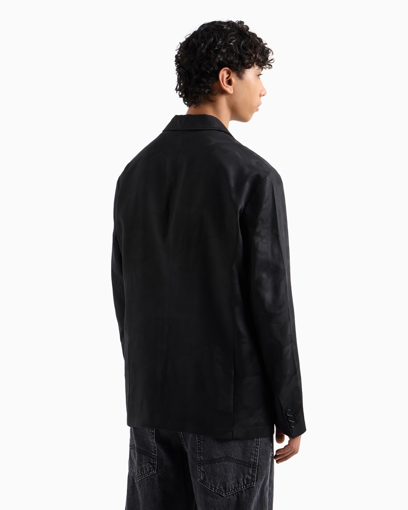 Single-breasted camouflage lyocell jacket Slide 2