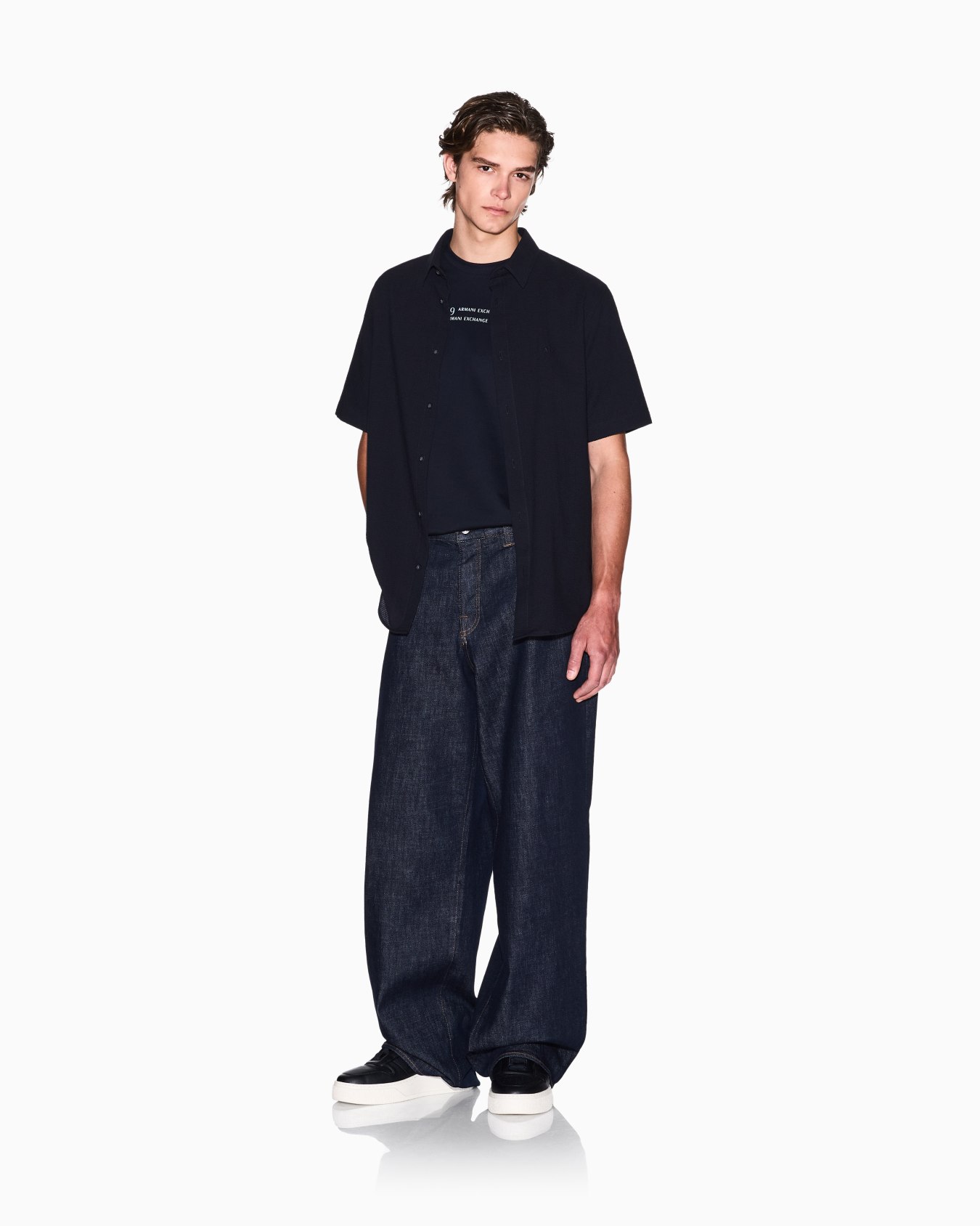 Regular fit T-shirt with logo lettering Slide 1
