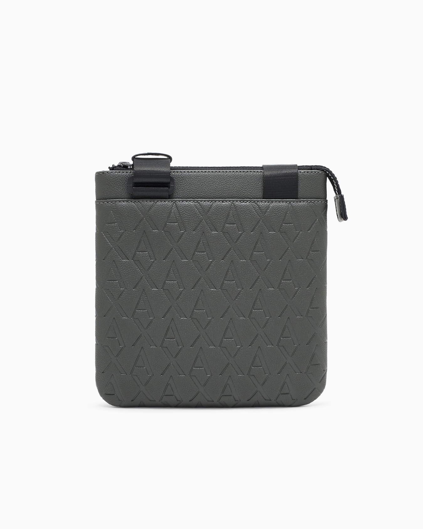 Flat shoulder bag with allover logo Slide 2