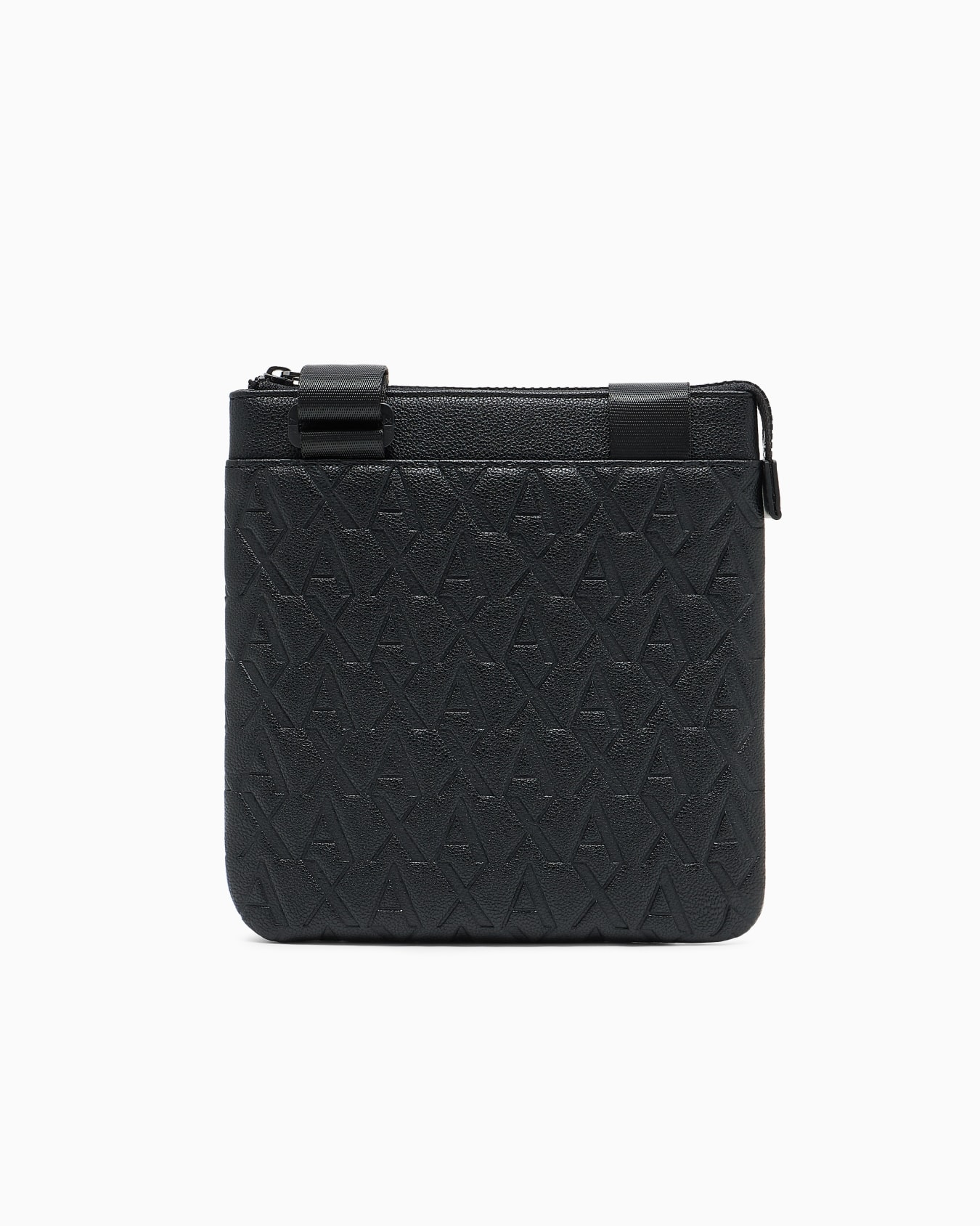 Flat shoulder bag with allover logo Slide 2