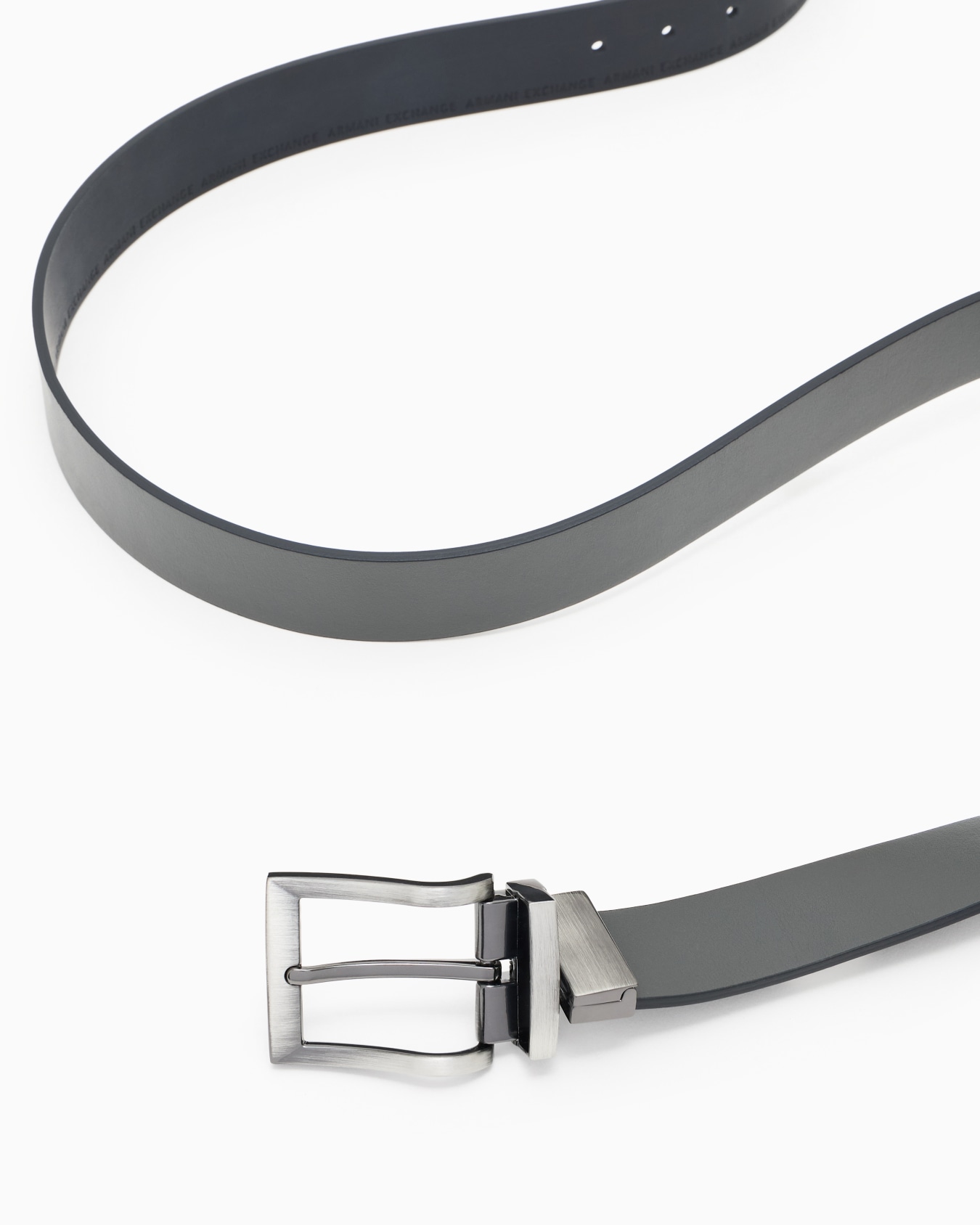  Leather belt with logo Slide 1
