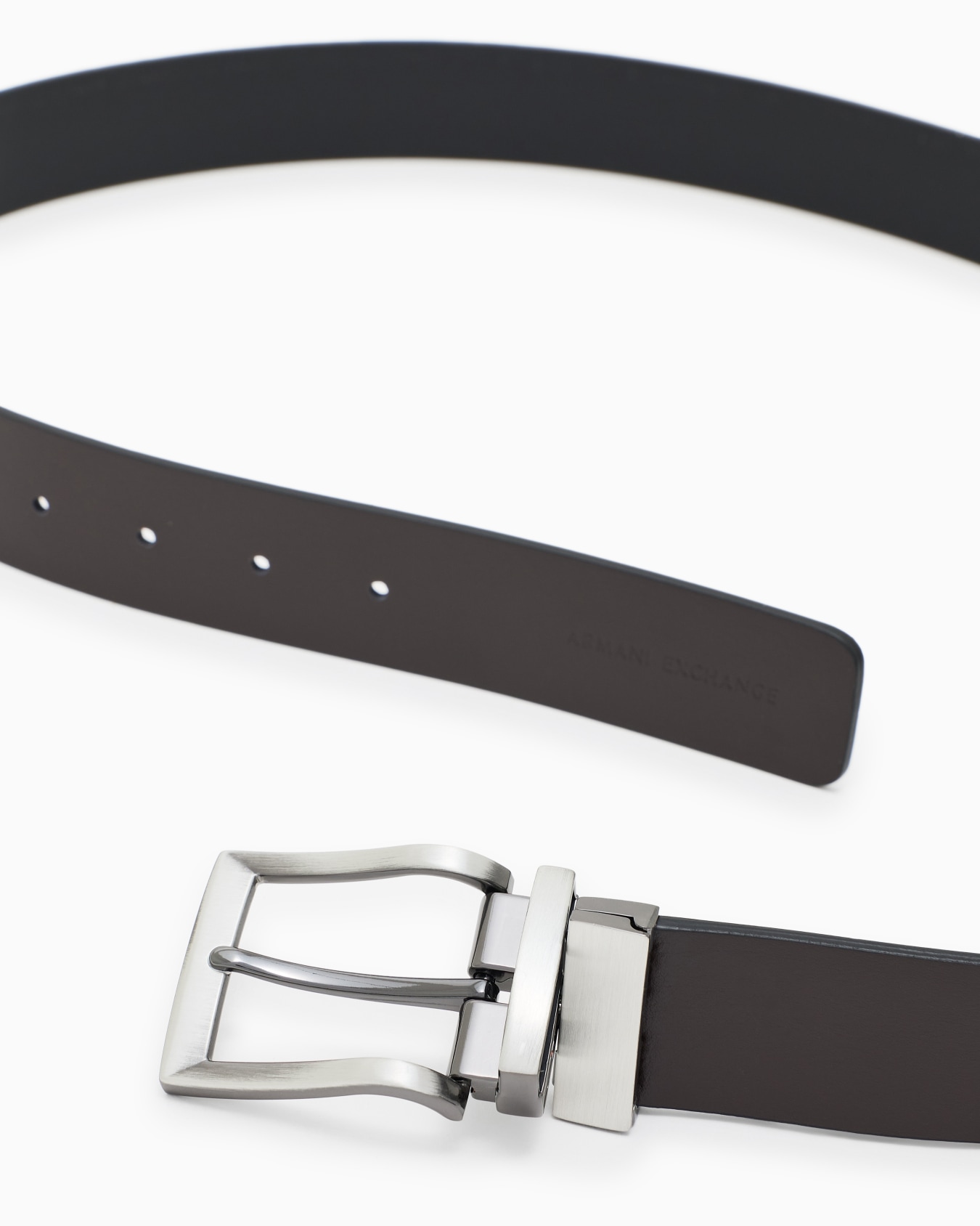  Leather belt with logo Slide 1