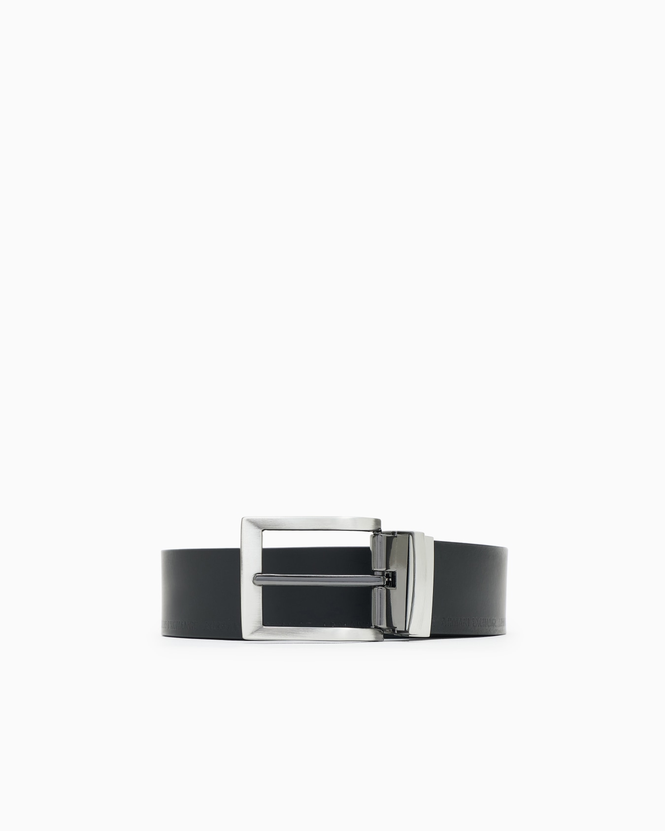  Leather belt with logo Slide 0