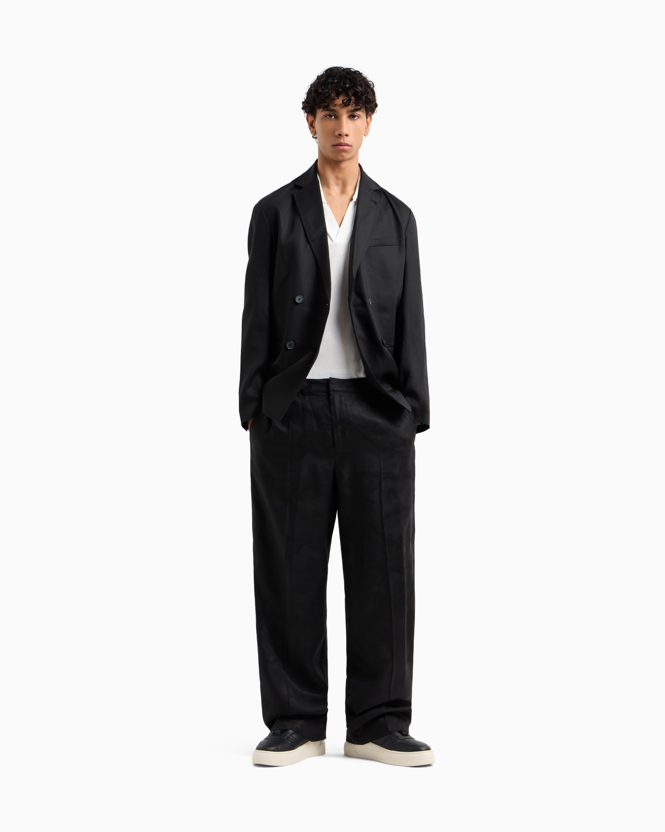 Pantaloni in lyocell camouflage Slide 1