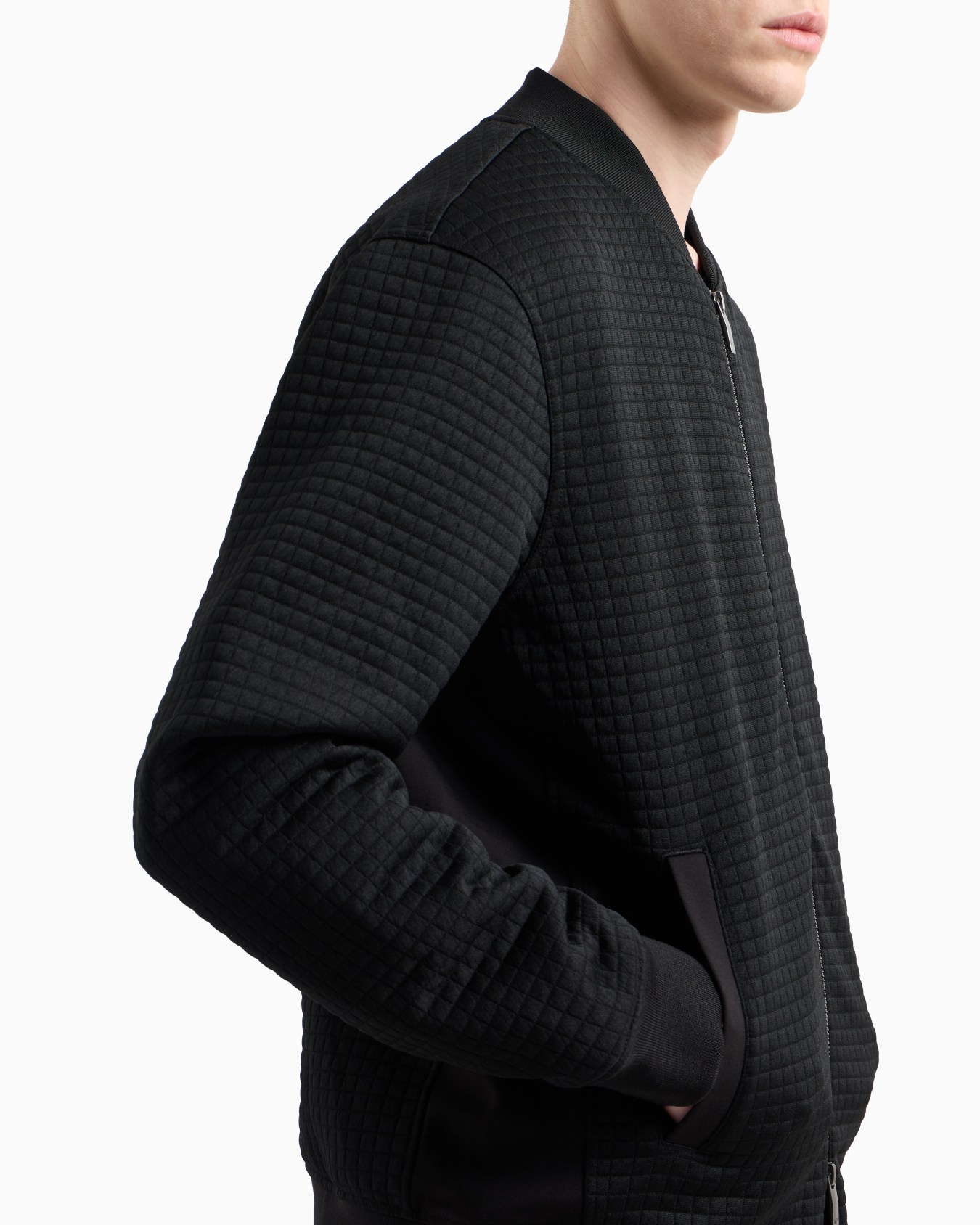 Bomber jacket with zip in stretch fabric Slide 4