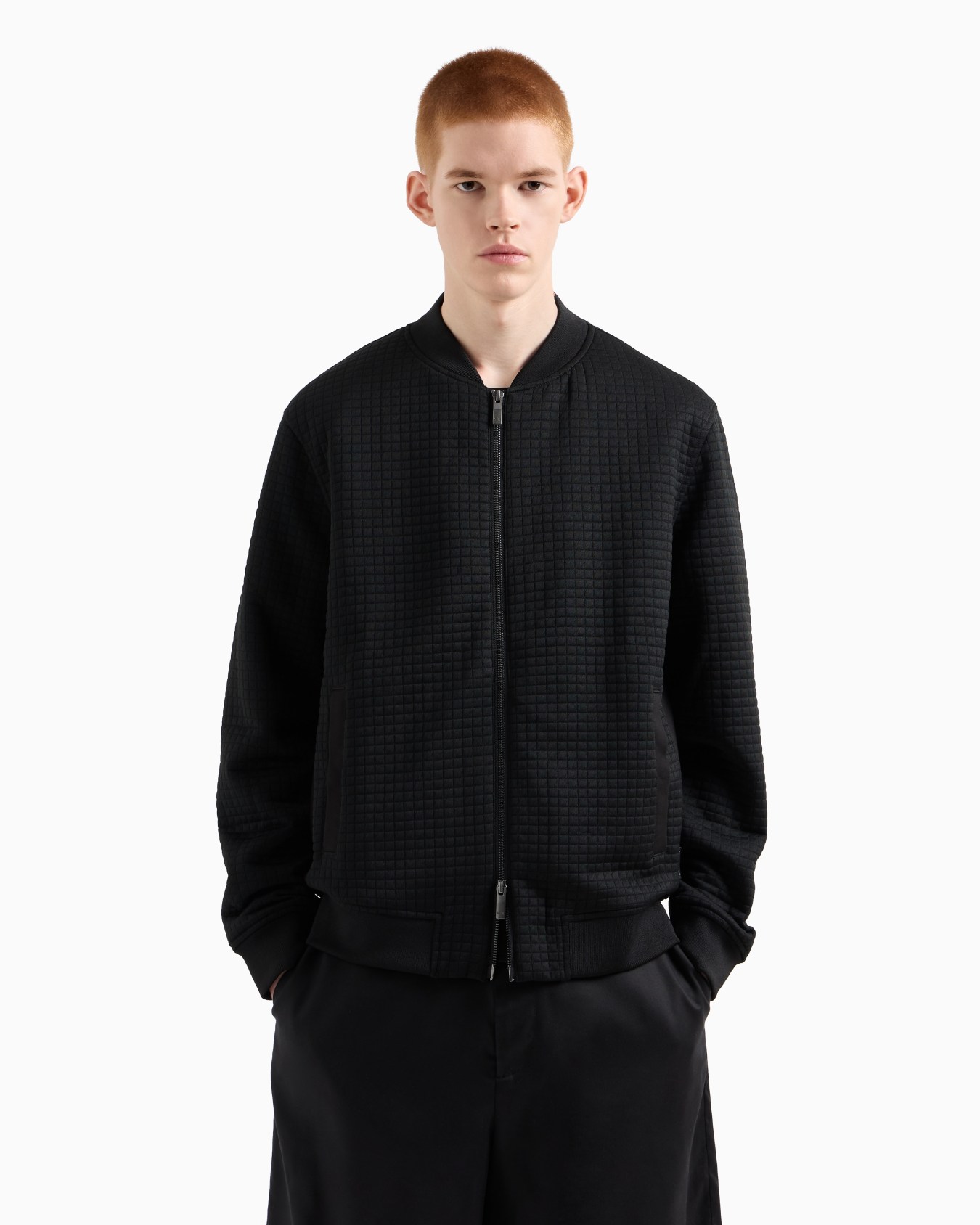 Bomber jacket with zip in stretch fabric Slide 3