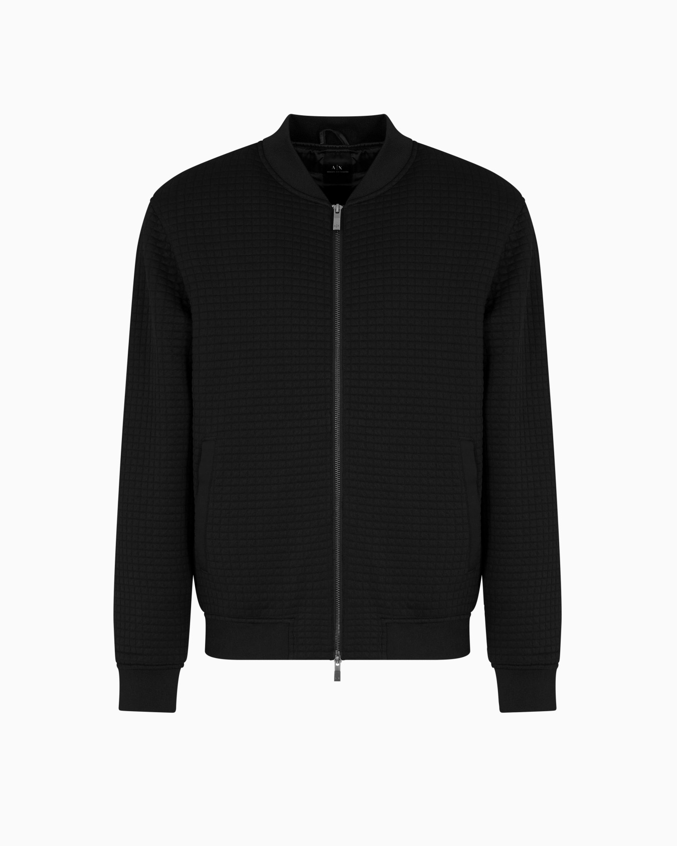 Bomber jacket with zip in stretch fabric Slide 0