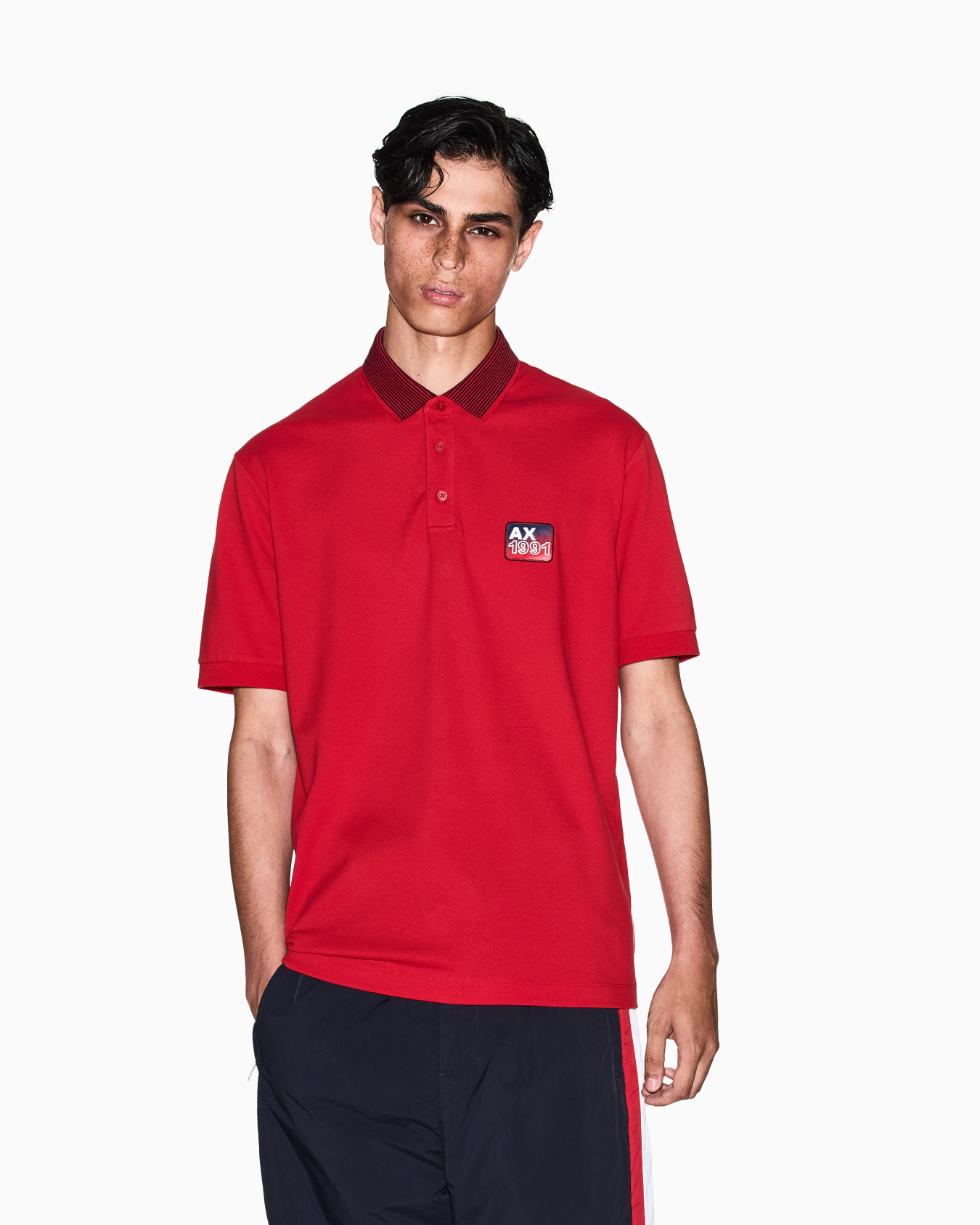 Regular fit jersey polo shirt Diapositiva 3