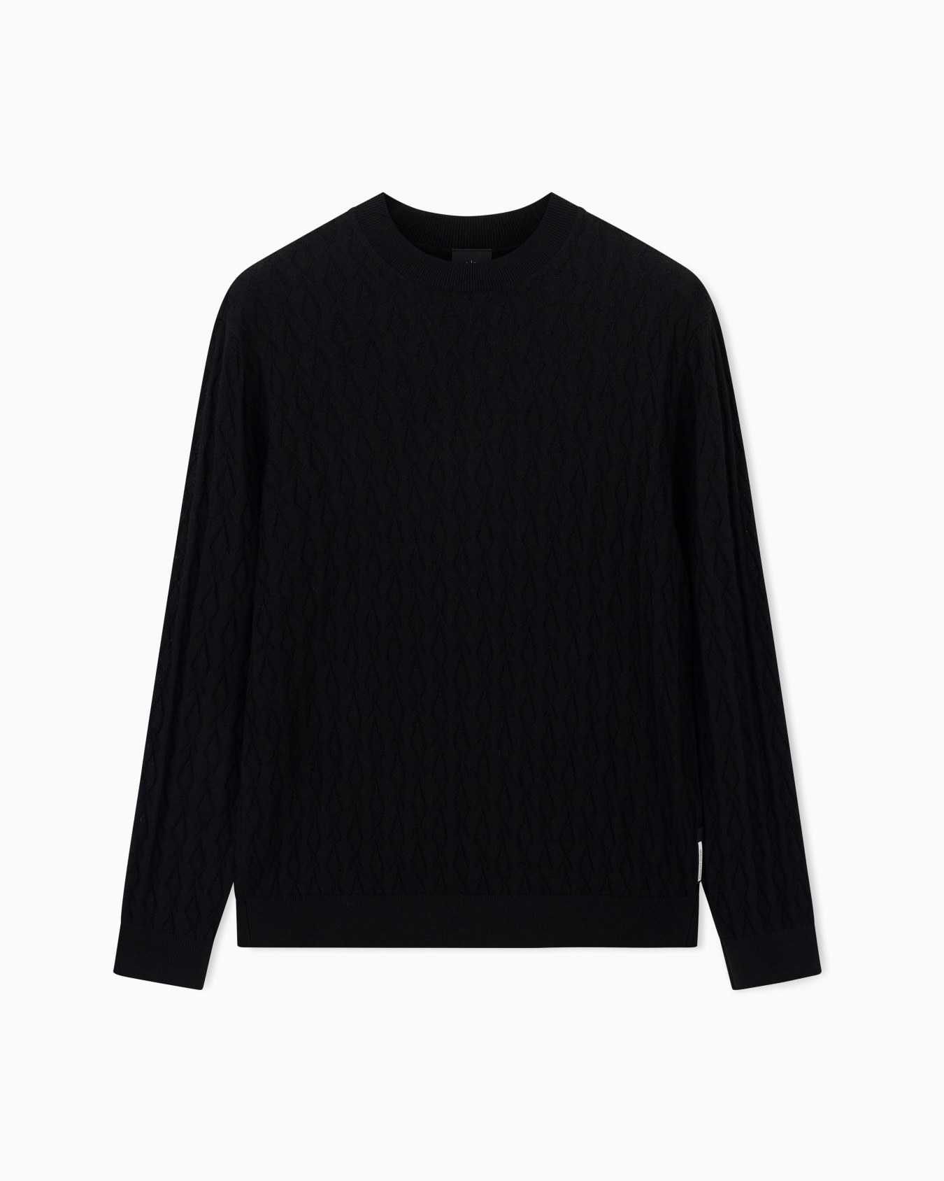 Wave-worked crew neck sweater Slide 0