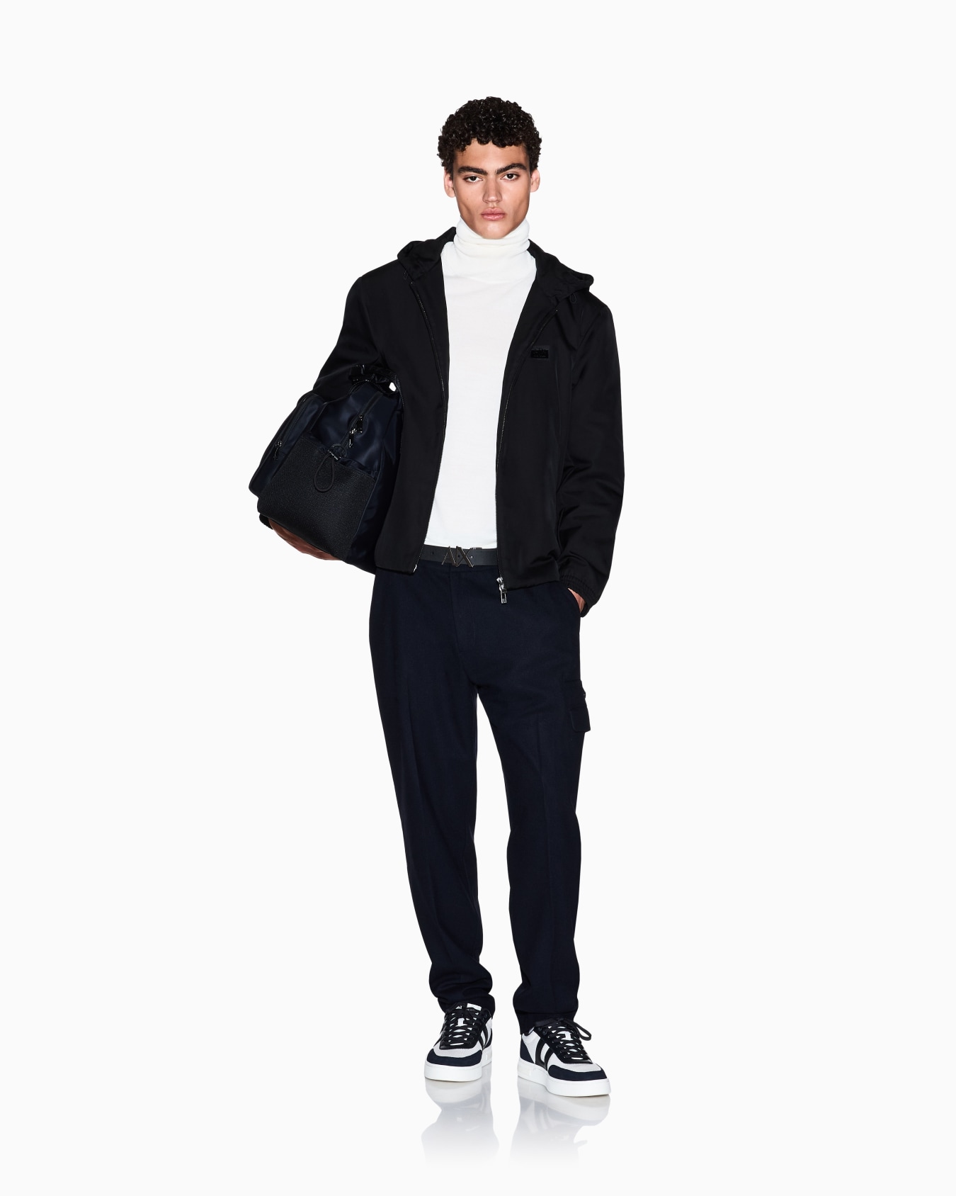 Wool Blend Turtleneck Sweater Slide 1
