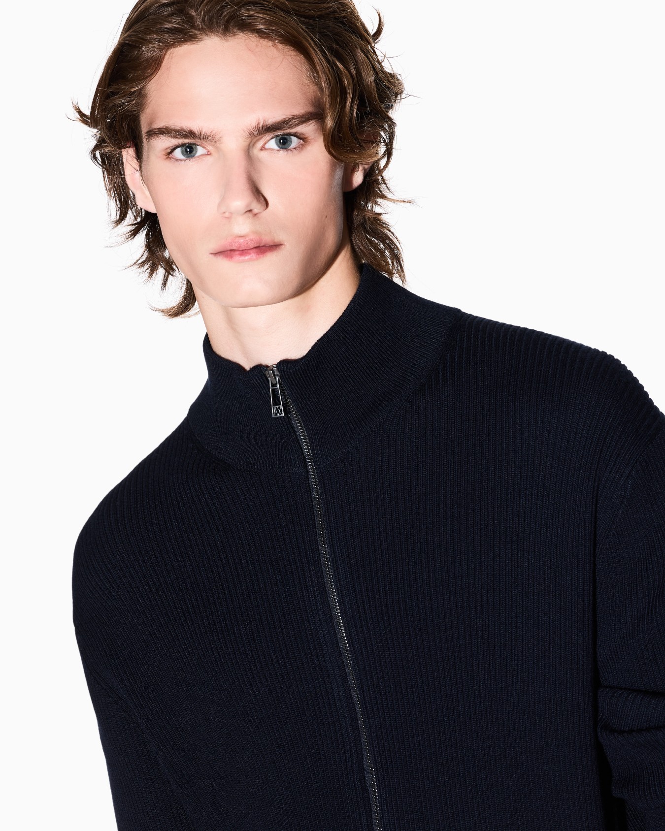 Full zip ribbed cardigan Slide 4