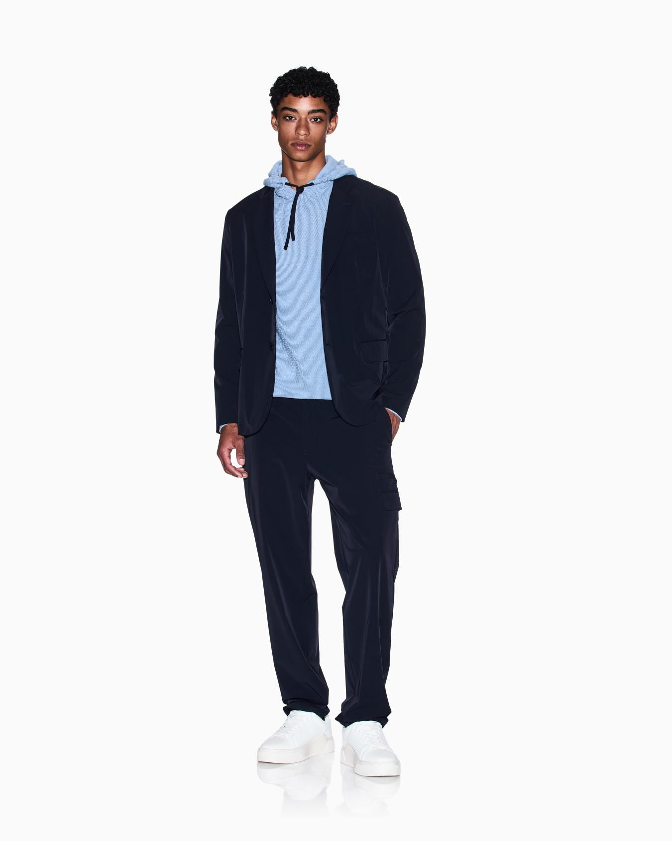 Rice stitch hooded sweater Slide 1
